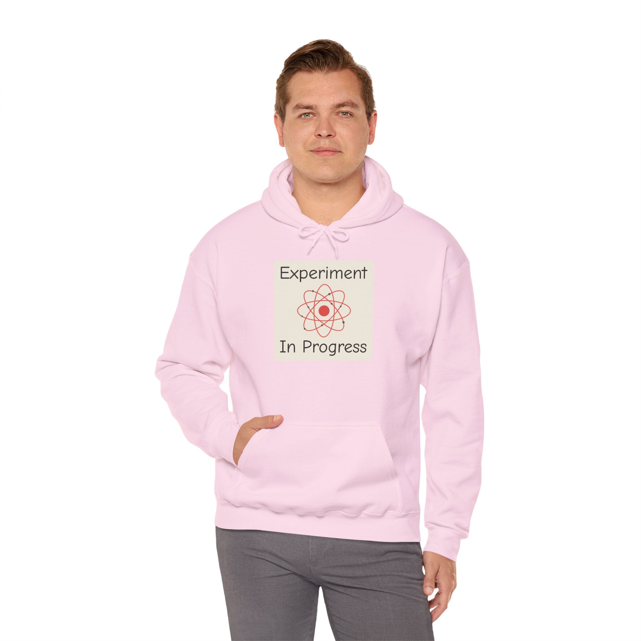 Experiment In Progress Hoodie — Science Atom Graphic Pullover