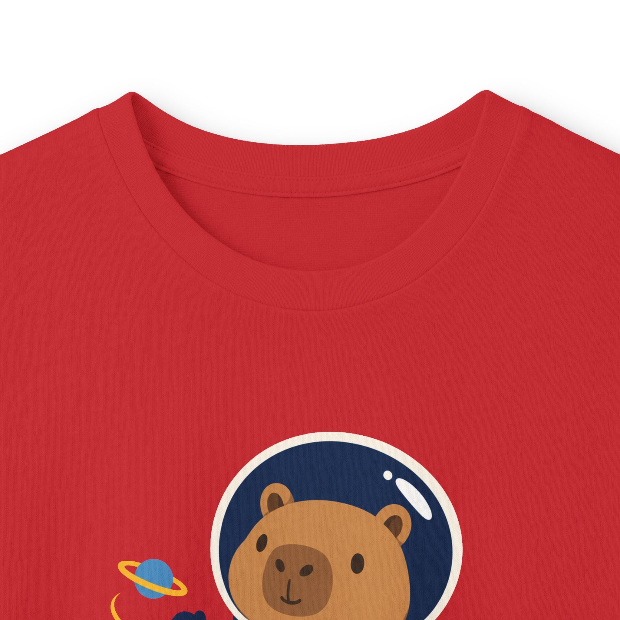 Astronaut Capybara Long Sleeve Tee — Cute Space Explorer Kids' Shirt
