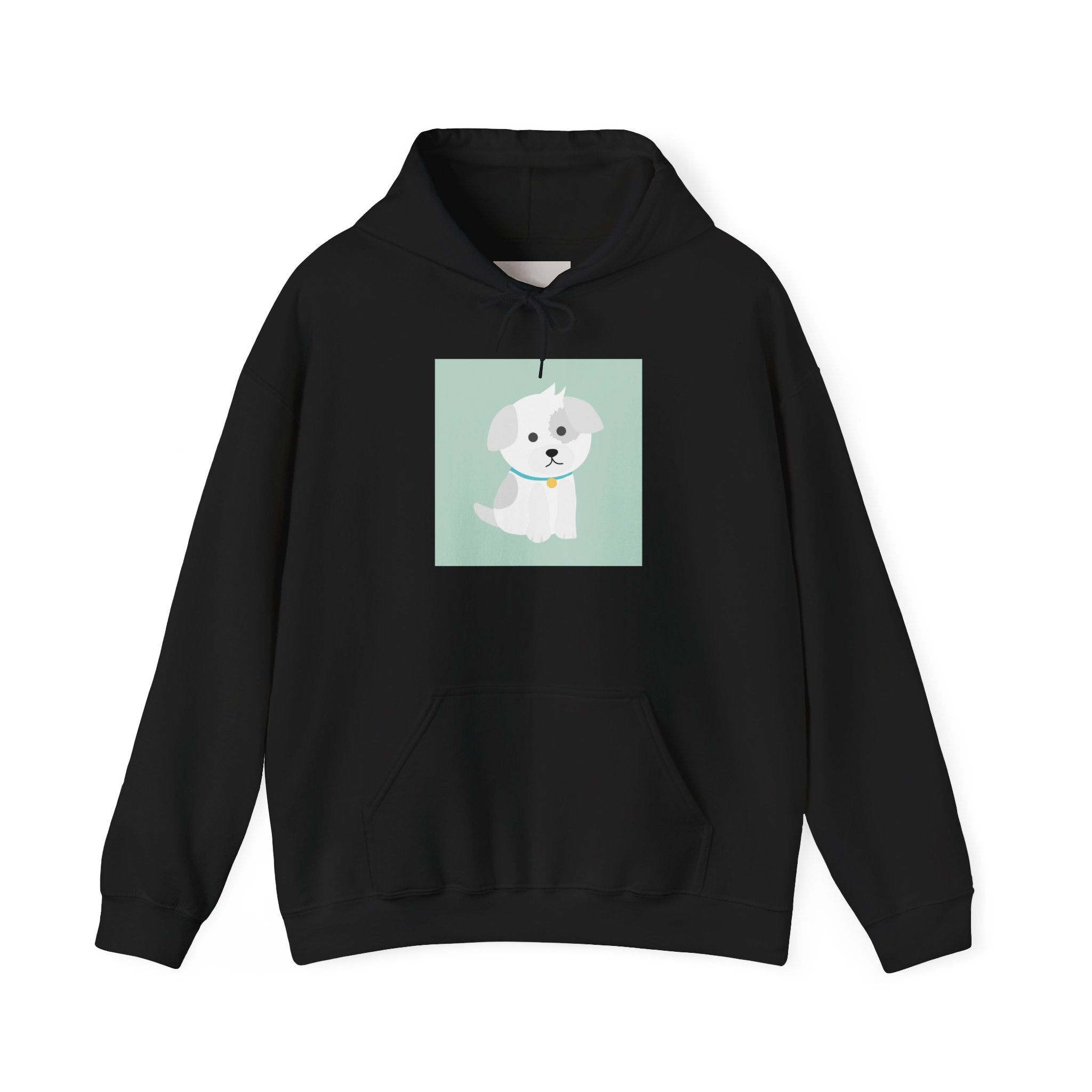 Cute White Puppy Hoodie – Cute Dog Cartoon Sweatshirt for Pet Lovers