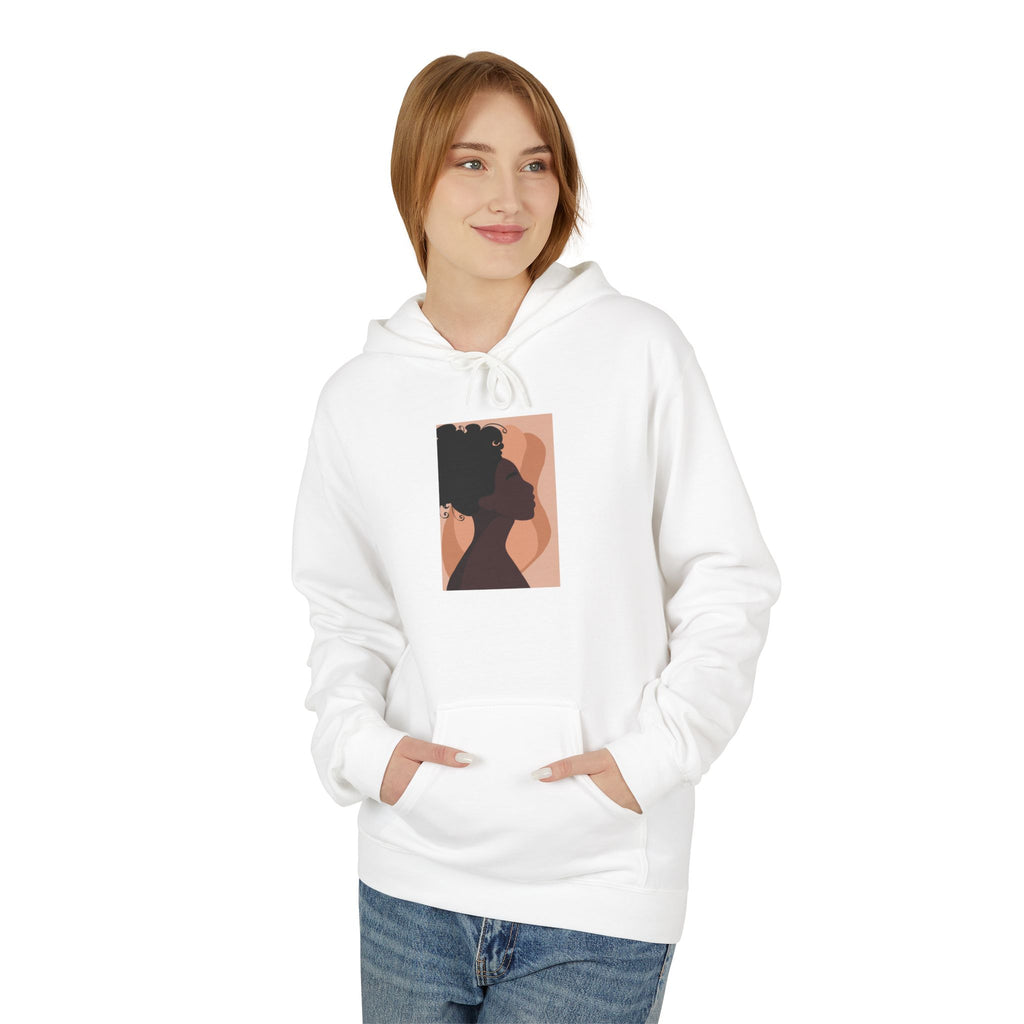 Minimalist Abstract Portrait Hoodie — Afrocentric Silhouette Graphic