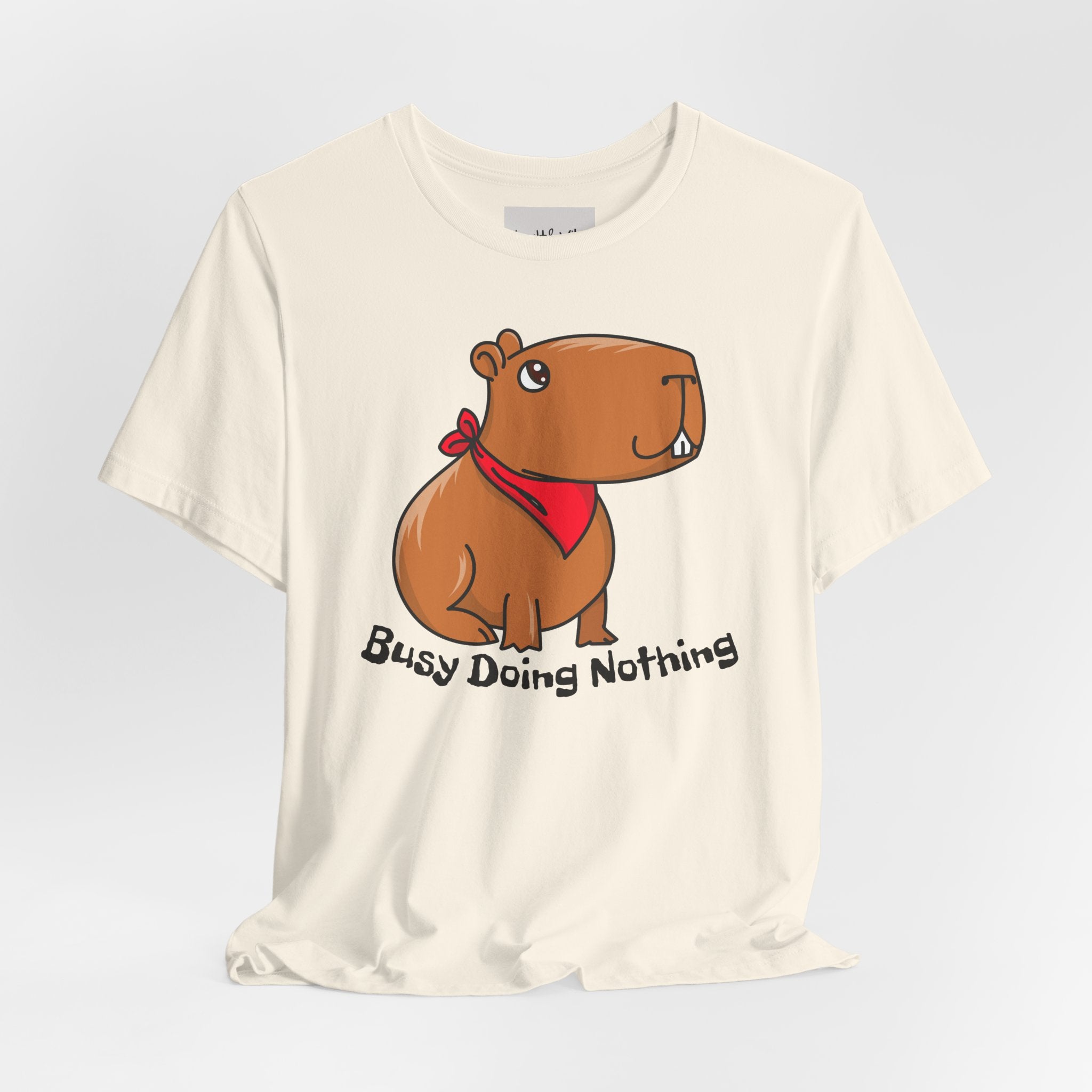 Capybara "Busy Doing Nothing" Tee - Cute Lazy Animal Graphic T-Shirt
