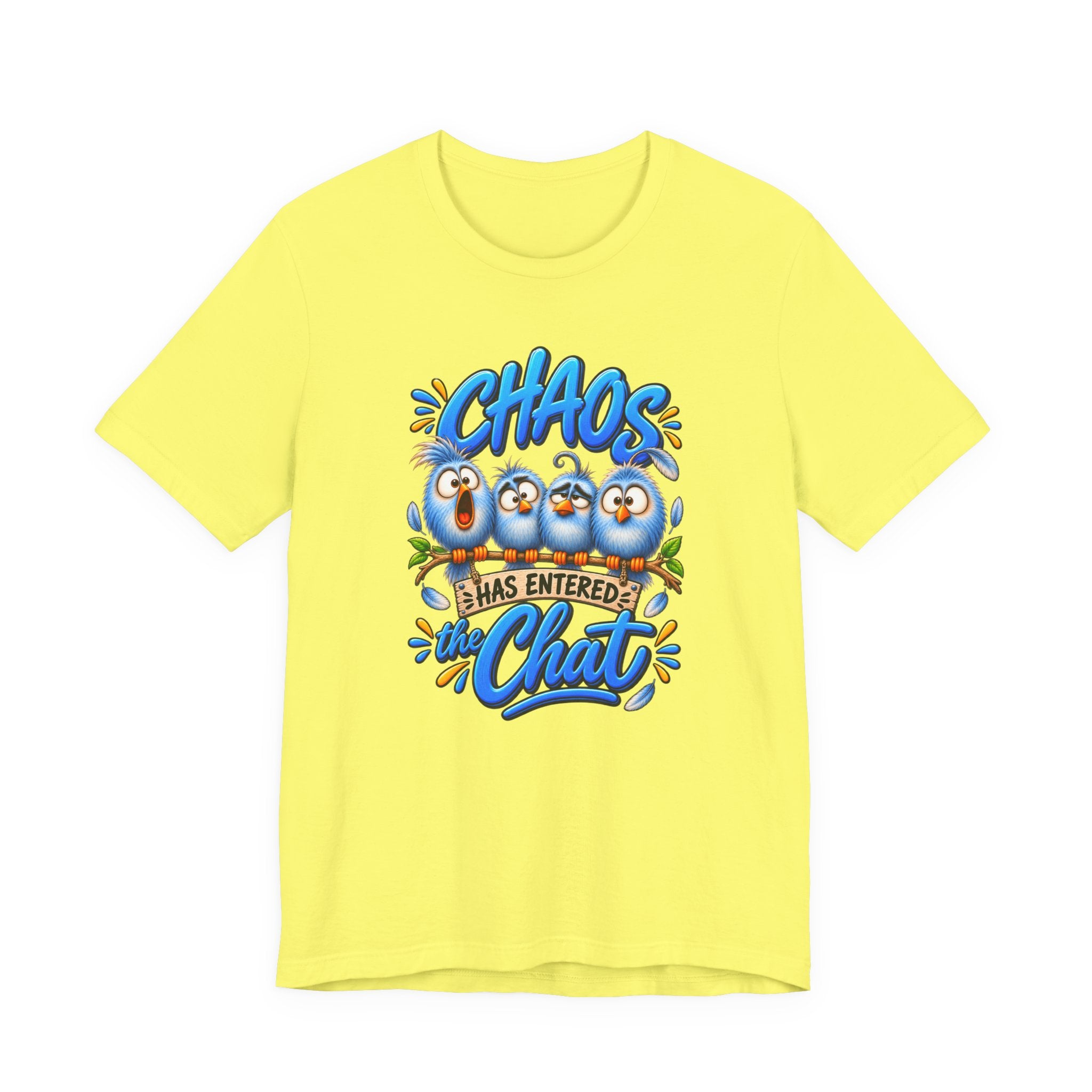 Chaos Has Entered the Chat T-Shirt — Cute Cartoon Penguins Graphic Tee