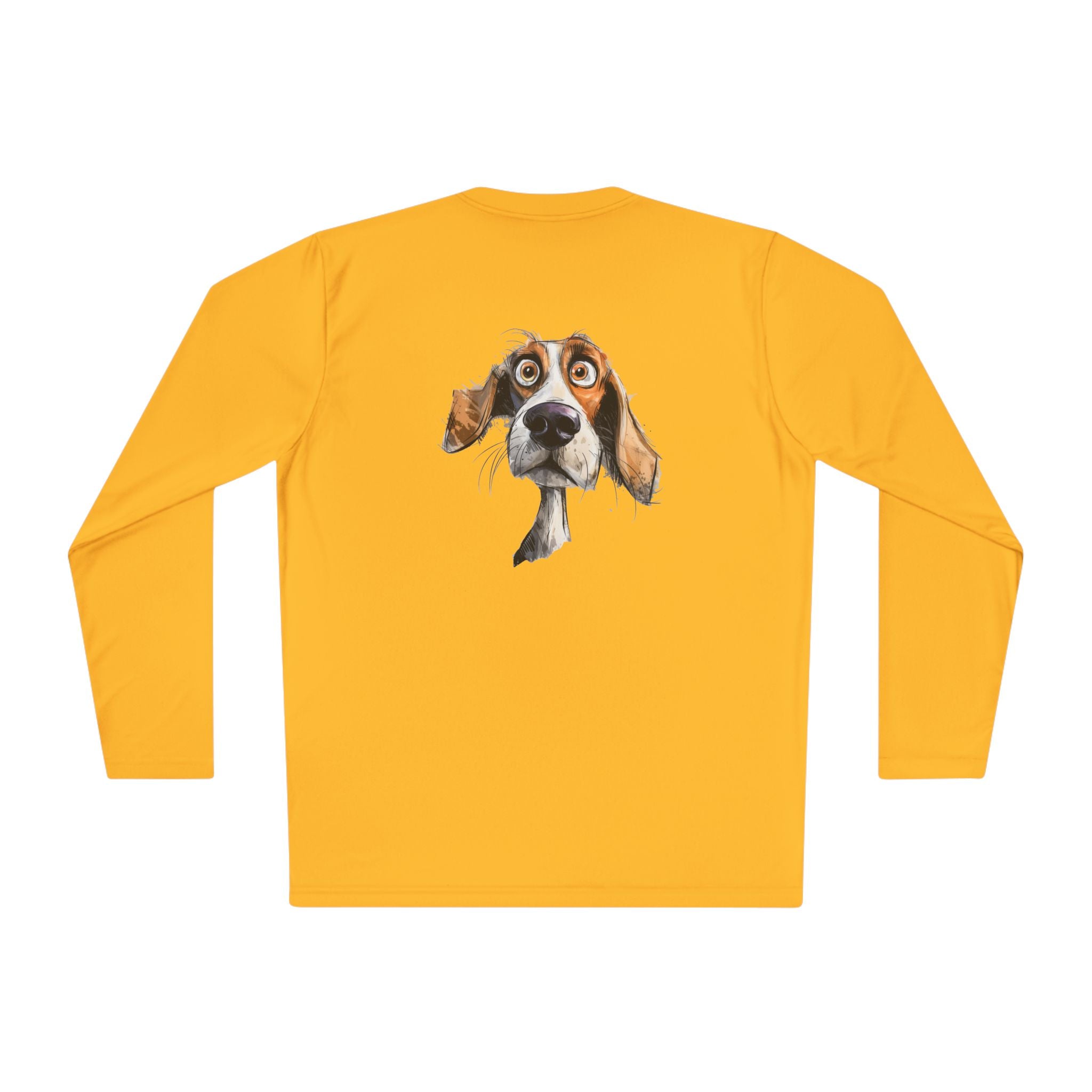 Basset Hound Face Long Sleeve Tee — Cute Cartoon Dog Graphic Shirt