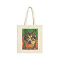 Colorful Husky Tote Bag — Psychedelic Dog Canvas Tote