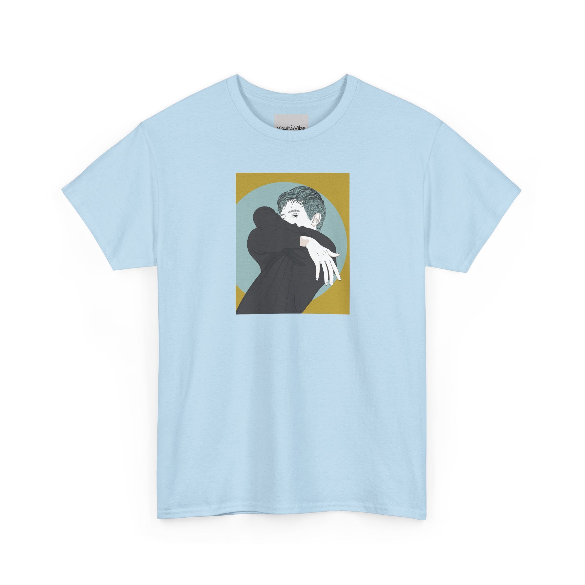 Graphic Tee — Embrace Illustration Shirt (Minimalist Hug Art)