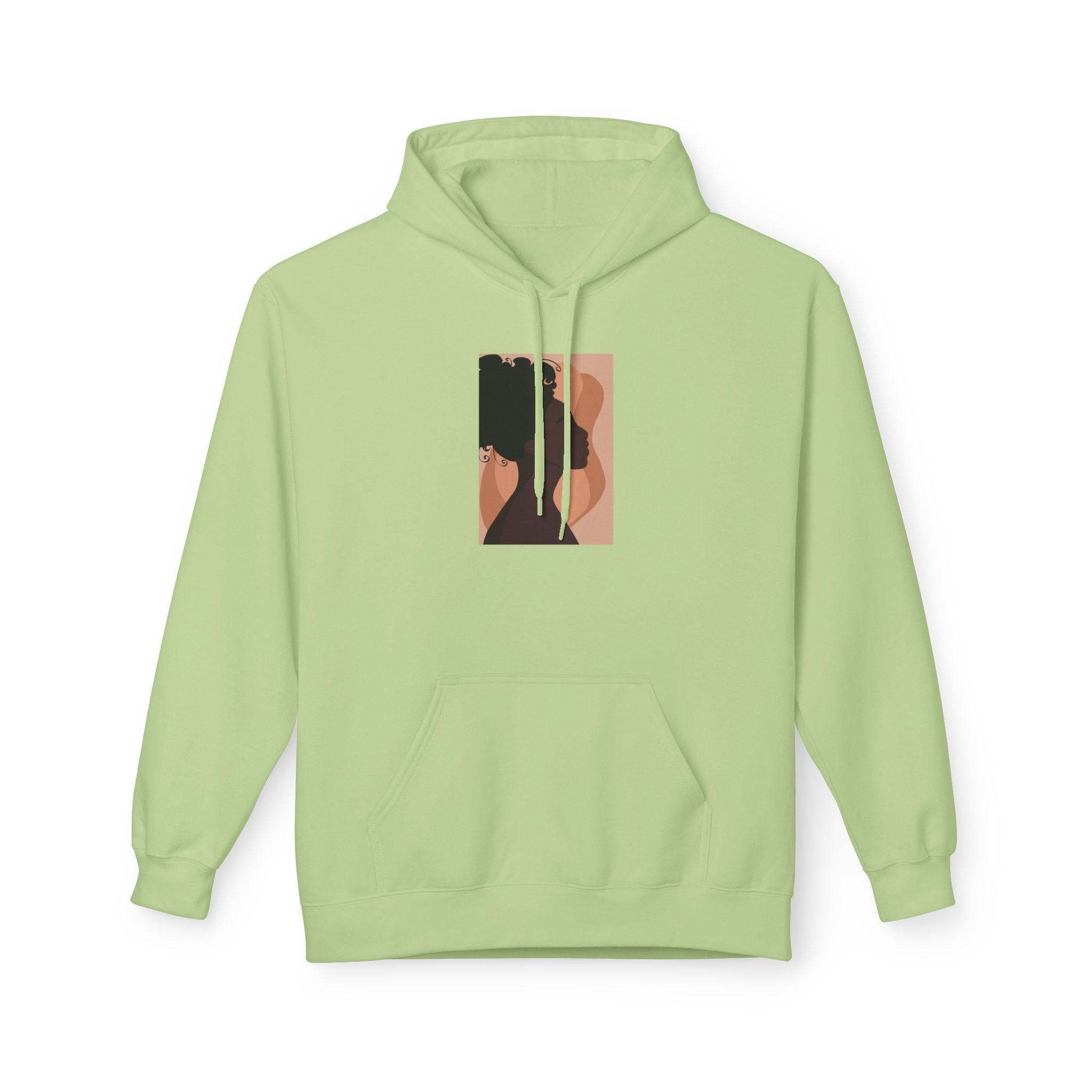 Minimalist Abstract Portrait Hoodie — Afrocentric Silhouette Graphic