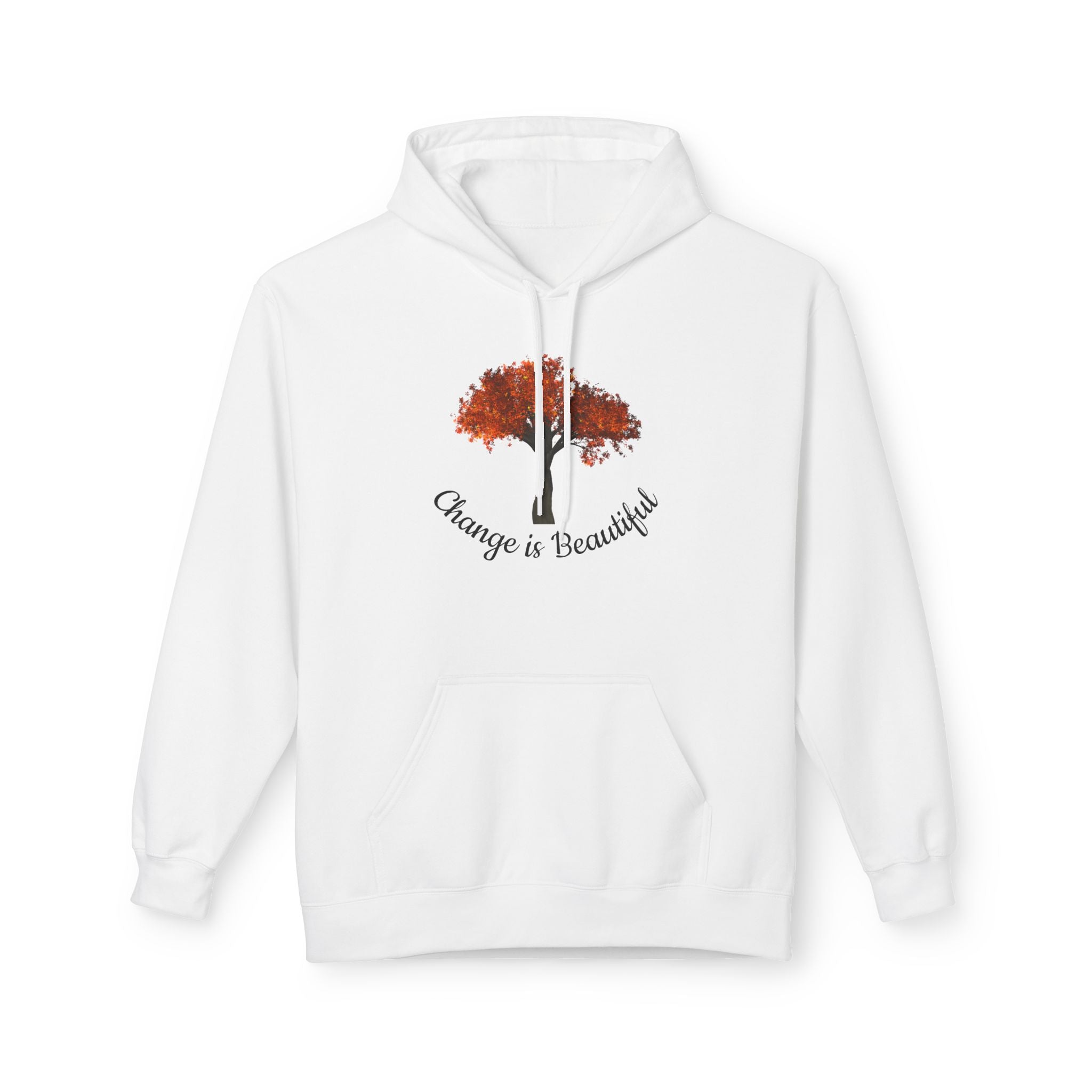 Change Is Beautiful Hoodie — Autumn Tree Inspirational Pullover