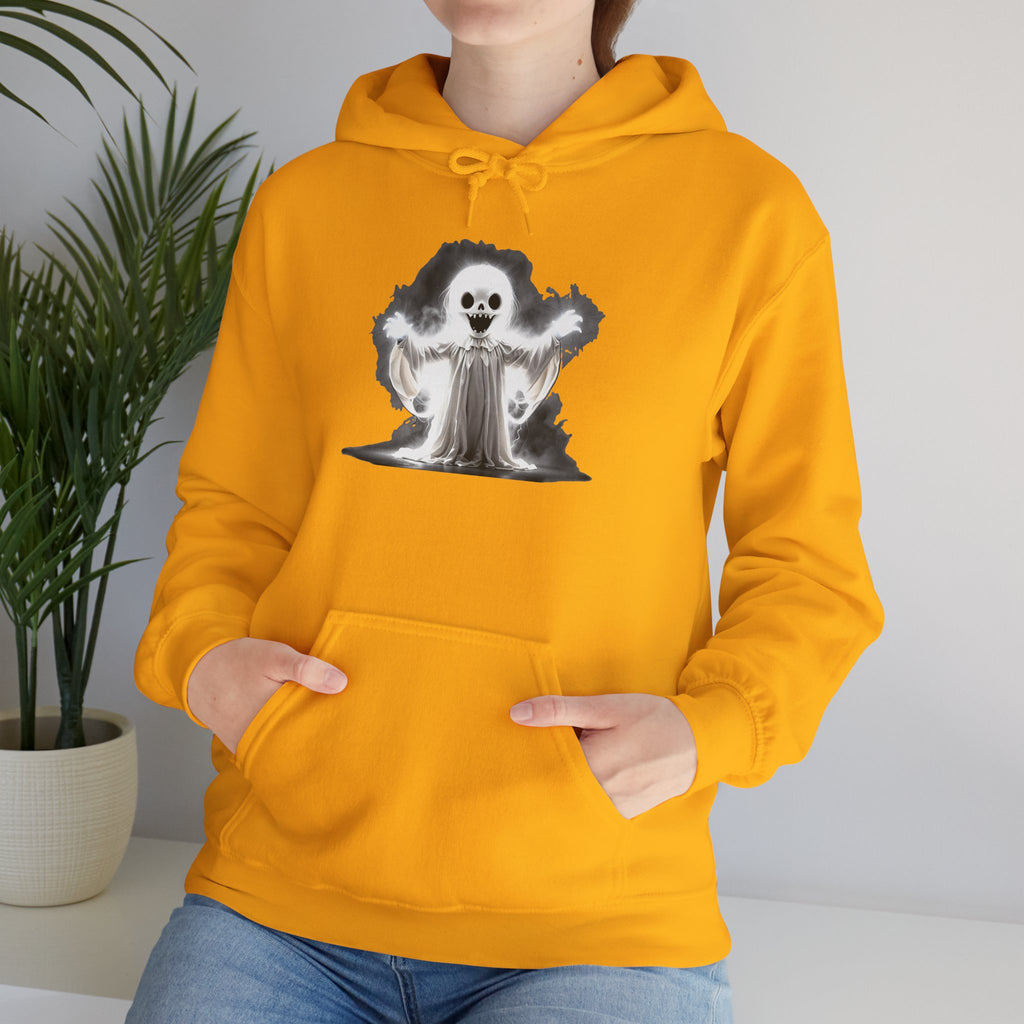 Ghostly Reaper Hoodie – Spooky Skeleton Spirit Graphic Hooded Sweatshirt
