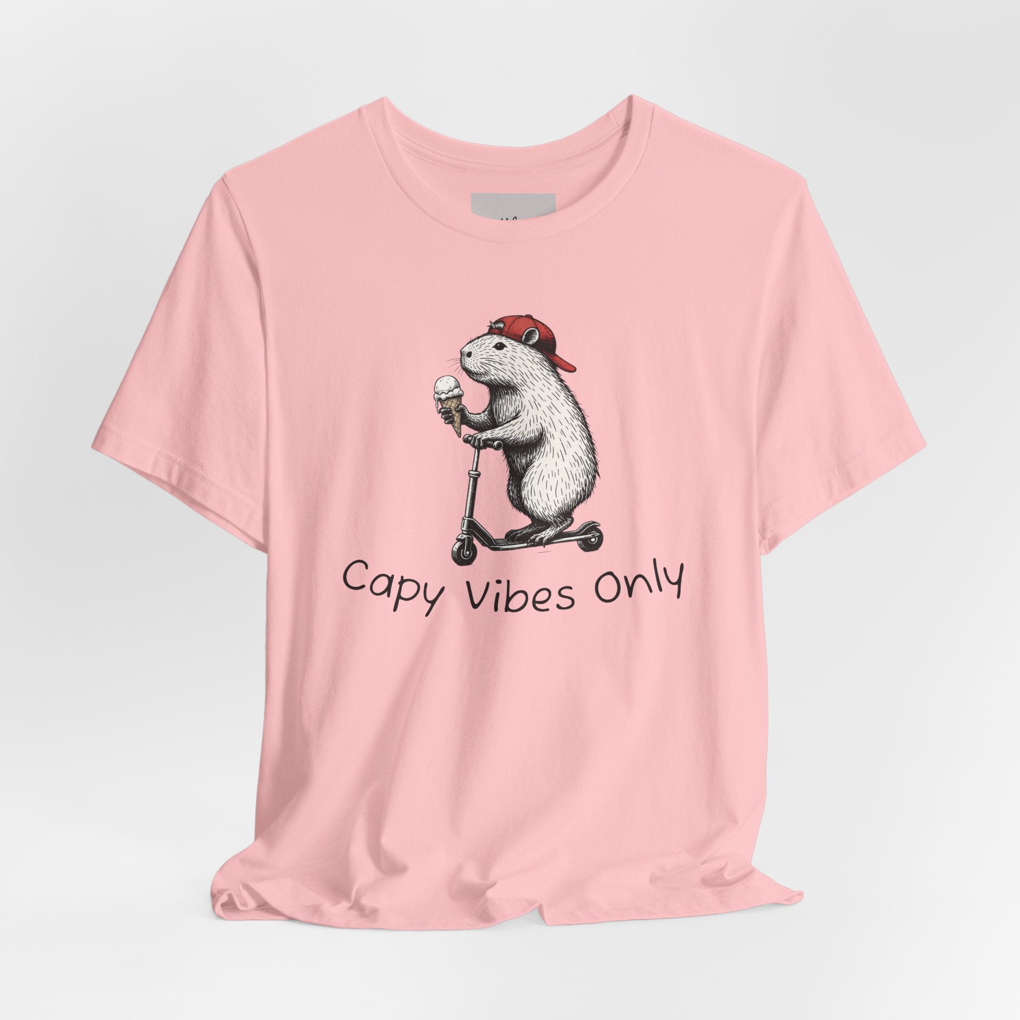 Capy Vibes Only T-Shirt — Cute Capybara Scooter Graphic Tee