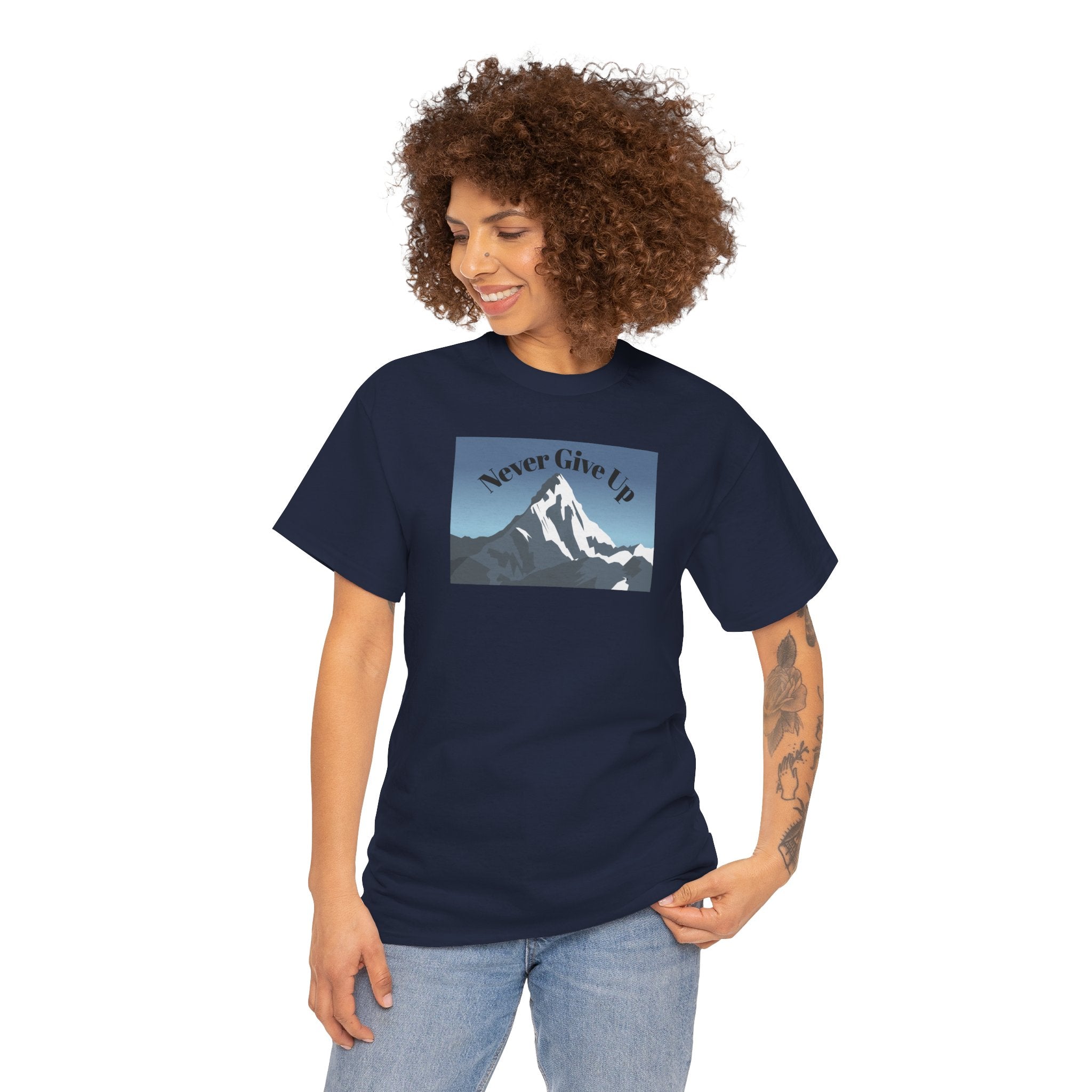 Never Give Up Mountain T-Shirt