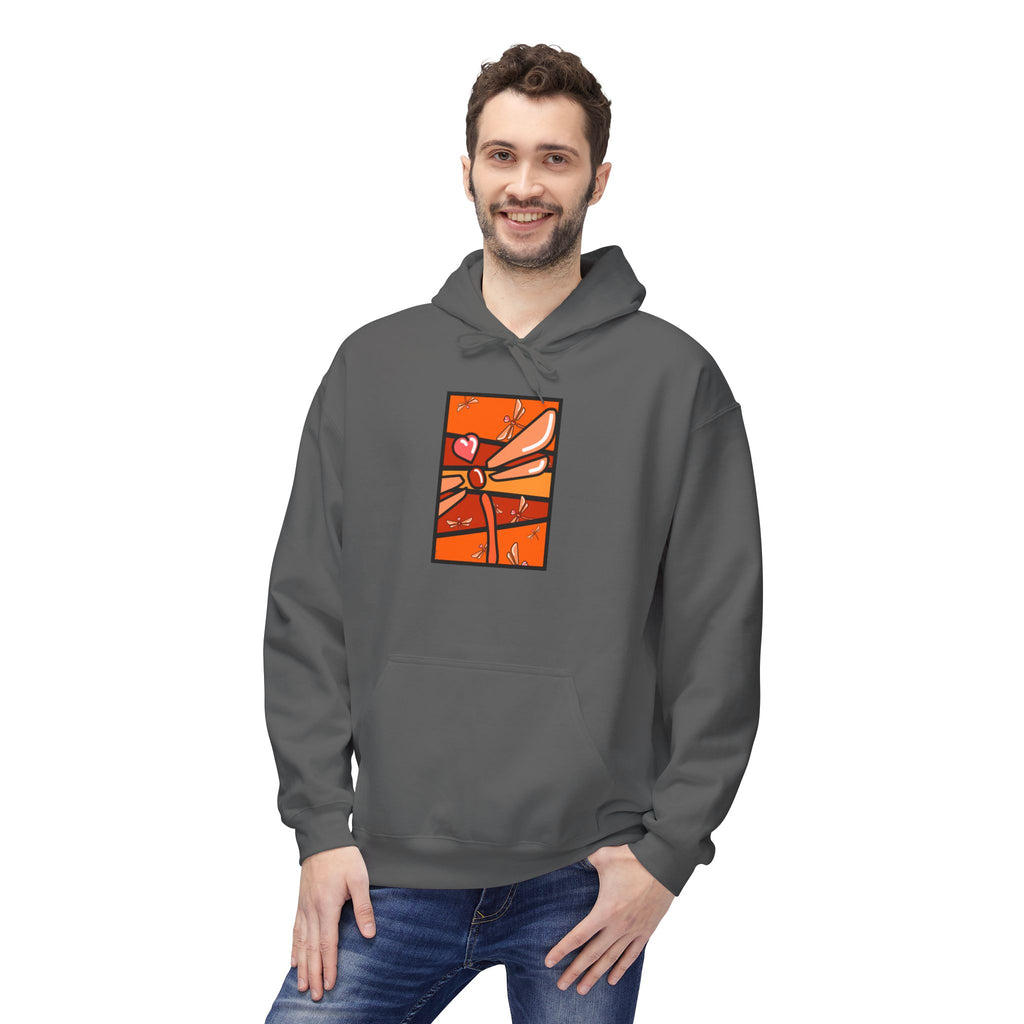 Abstract Heart Branch Hoodie — Autumn Floral Graphic Pullover