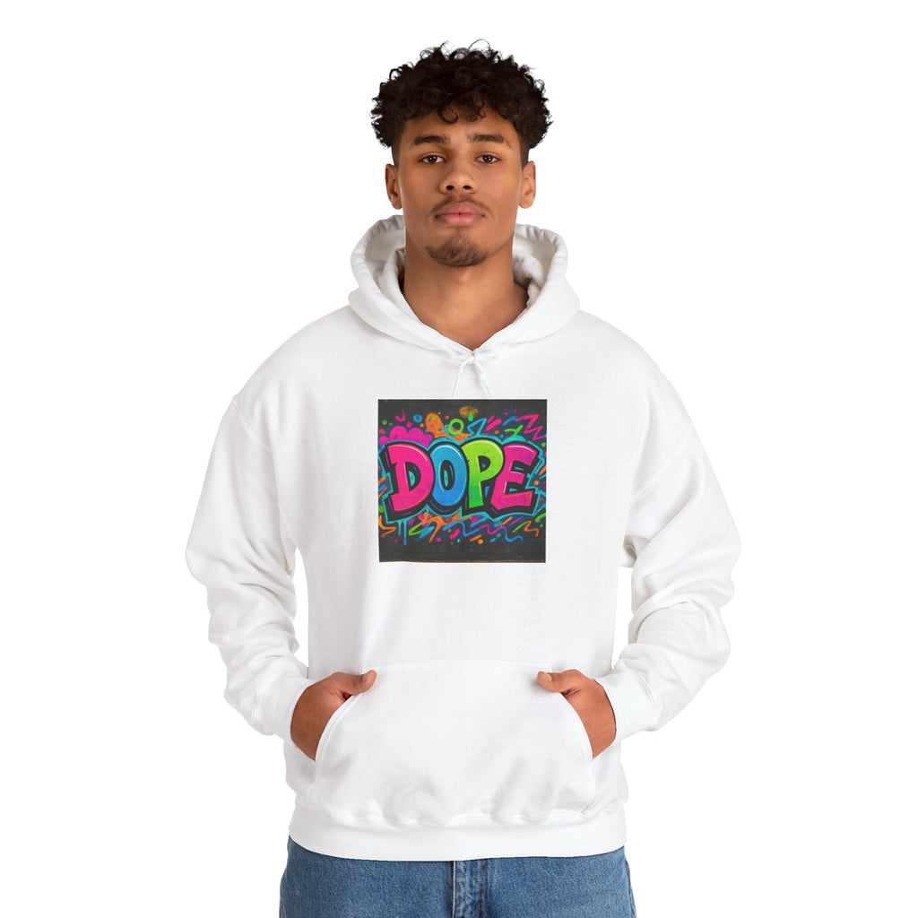 Dope Graffiti Hoodie — Colorful Retro Streetwear Pullover