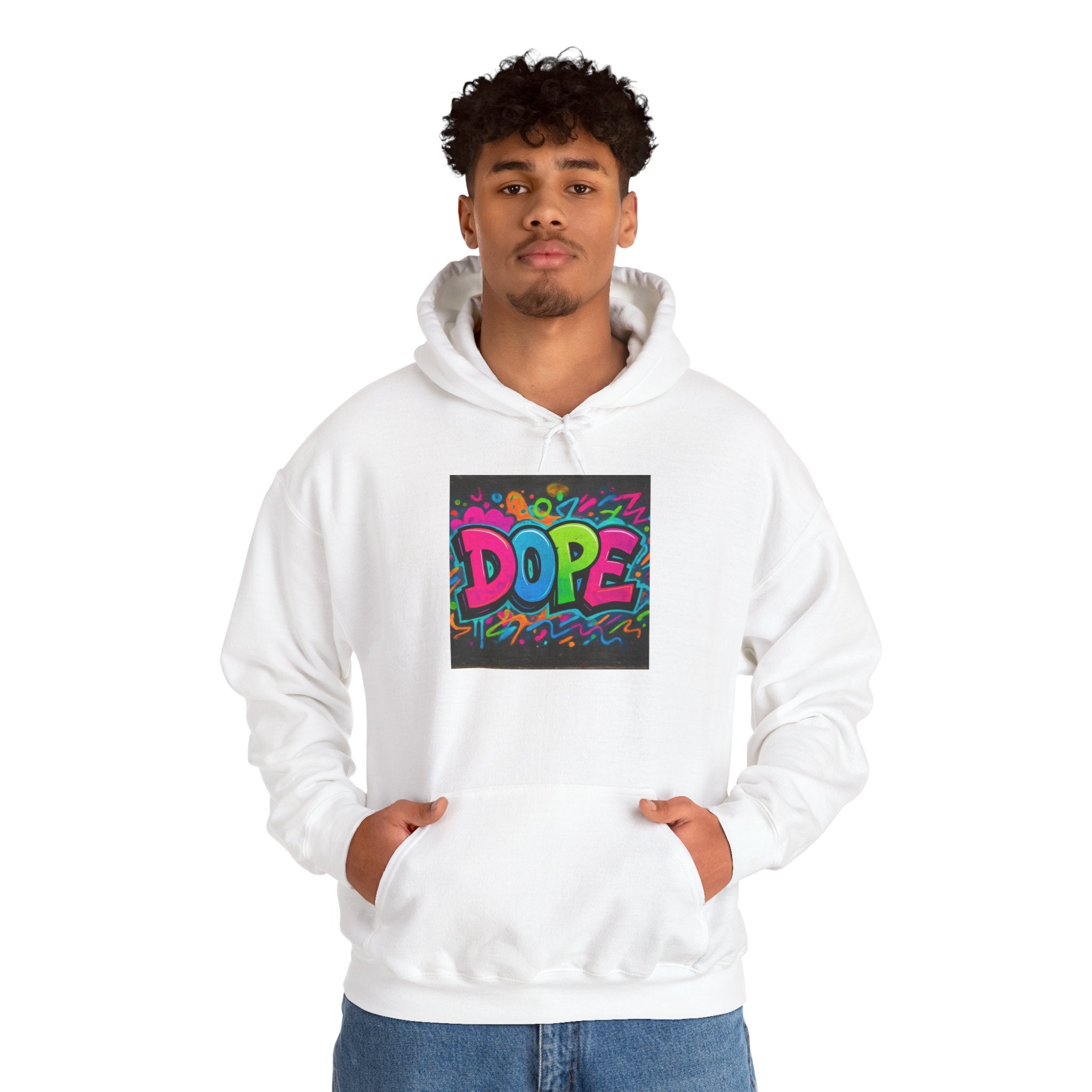 Dope Graffiti Hoodie — Colorful Retro Streetwear Pullover