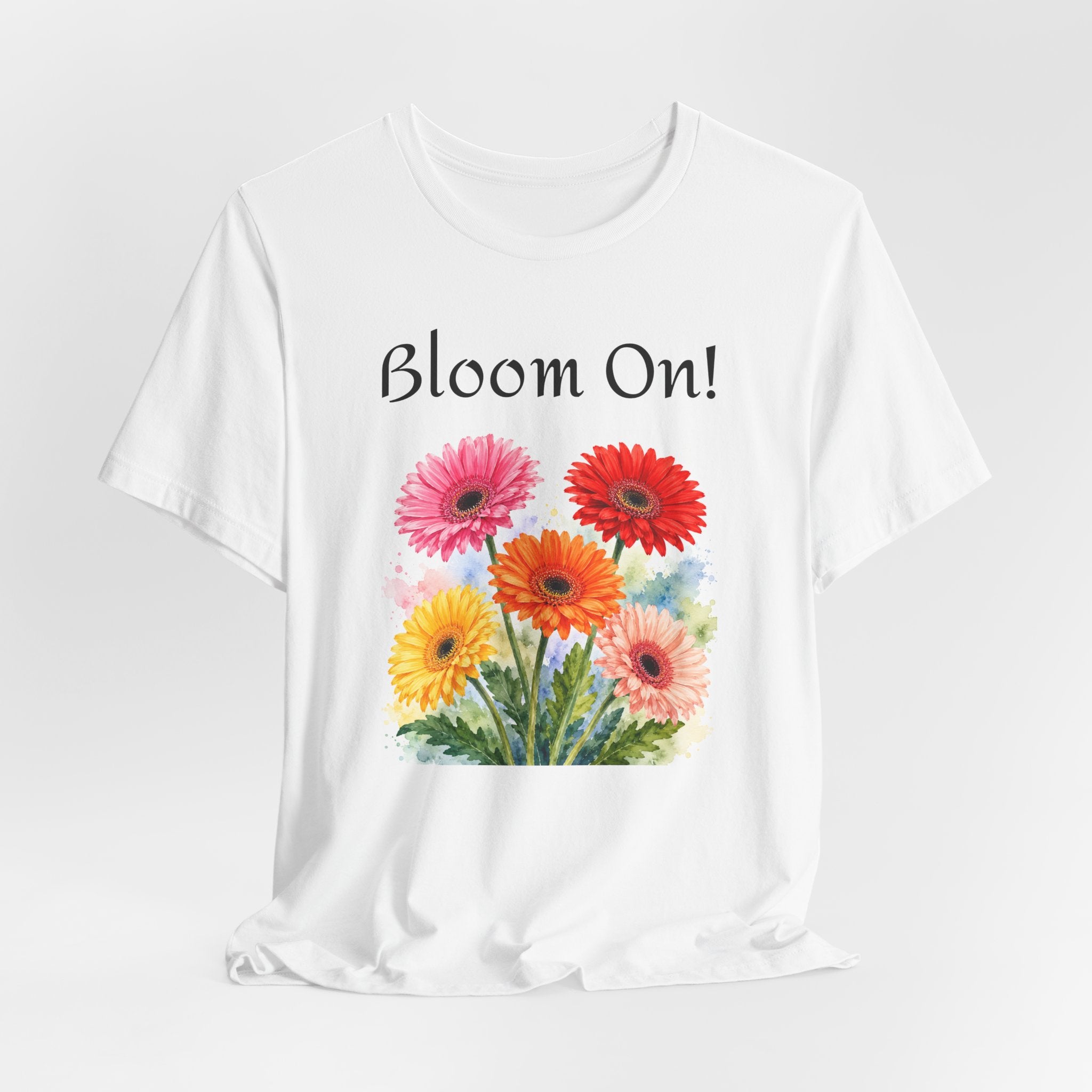 Boom On! Floral Tee - Colorful Gerbera Bouquet Graphic Shirt