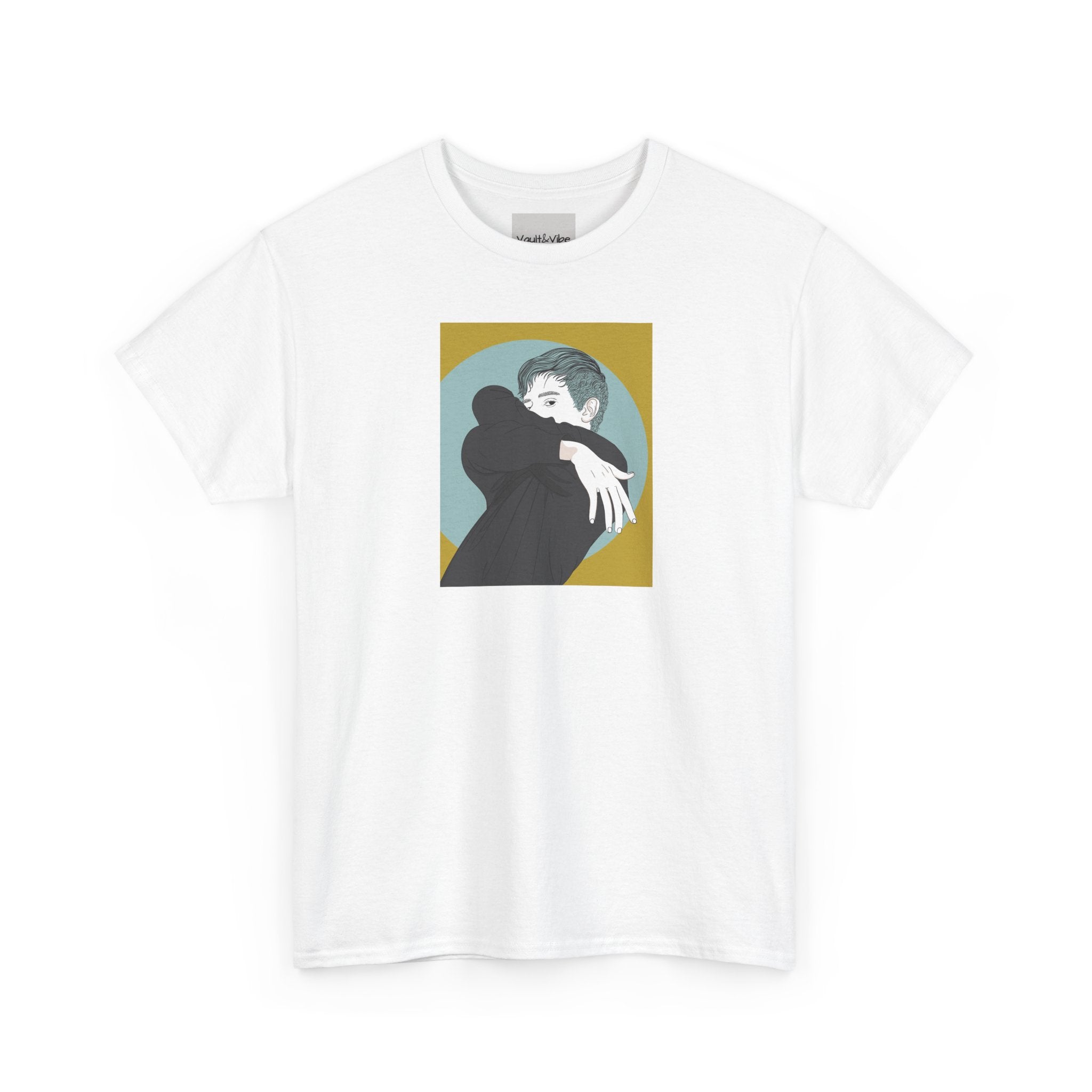 Graphic Tee — Embrace Illustration Shirt (Minimalist Hug Art)