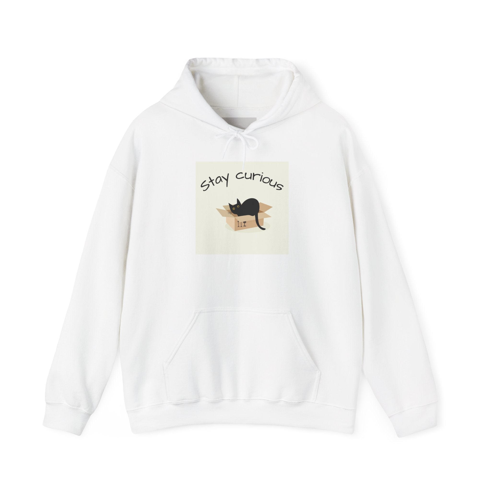 Stay Curious Cat Hoodie — Cute Cat Illustration Sweatshirt