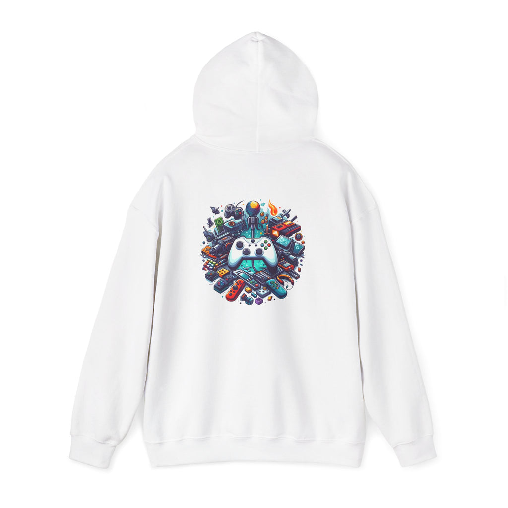 Gamer Gear Hoodie — Retro Controller & Console Icons Graphic