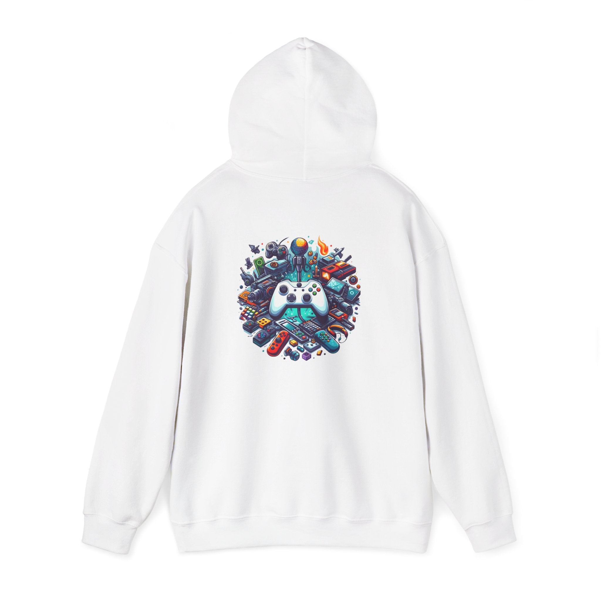 Gamer Gear Hoodie — Retro Controller & Console Icons Graphic