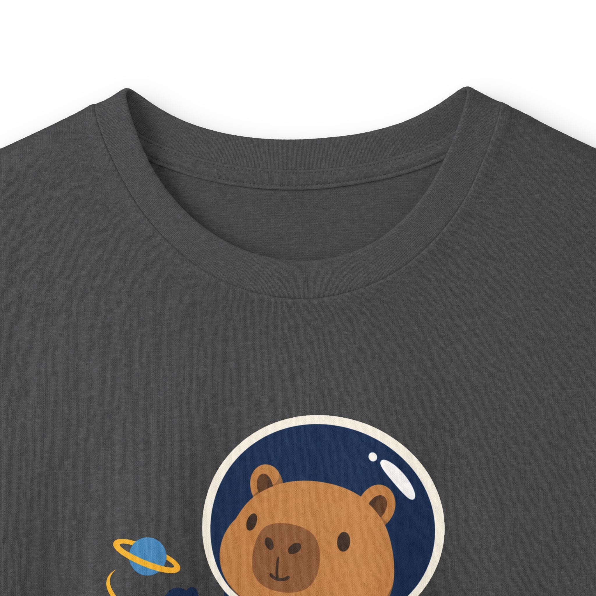 Astronaut Capybara Long Sleeve Tee — Cute Space Explorer Kids' Shirt