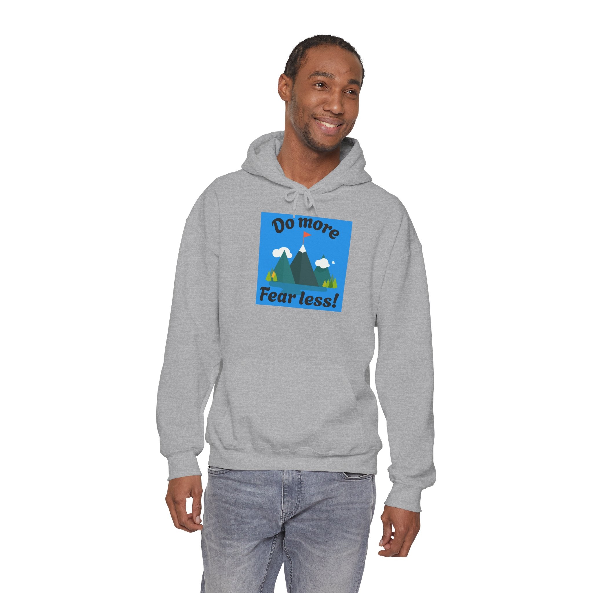Hoodie — Do More Fear Less! Mountain Adventure Motivational Hoodie