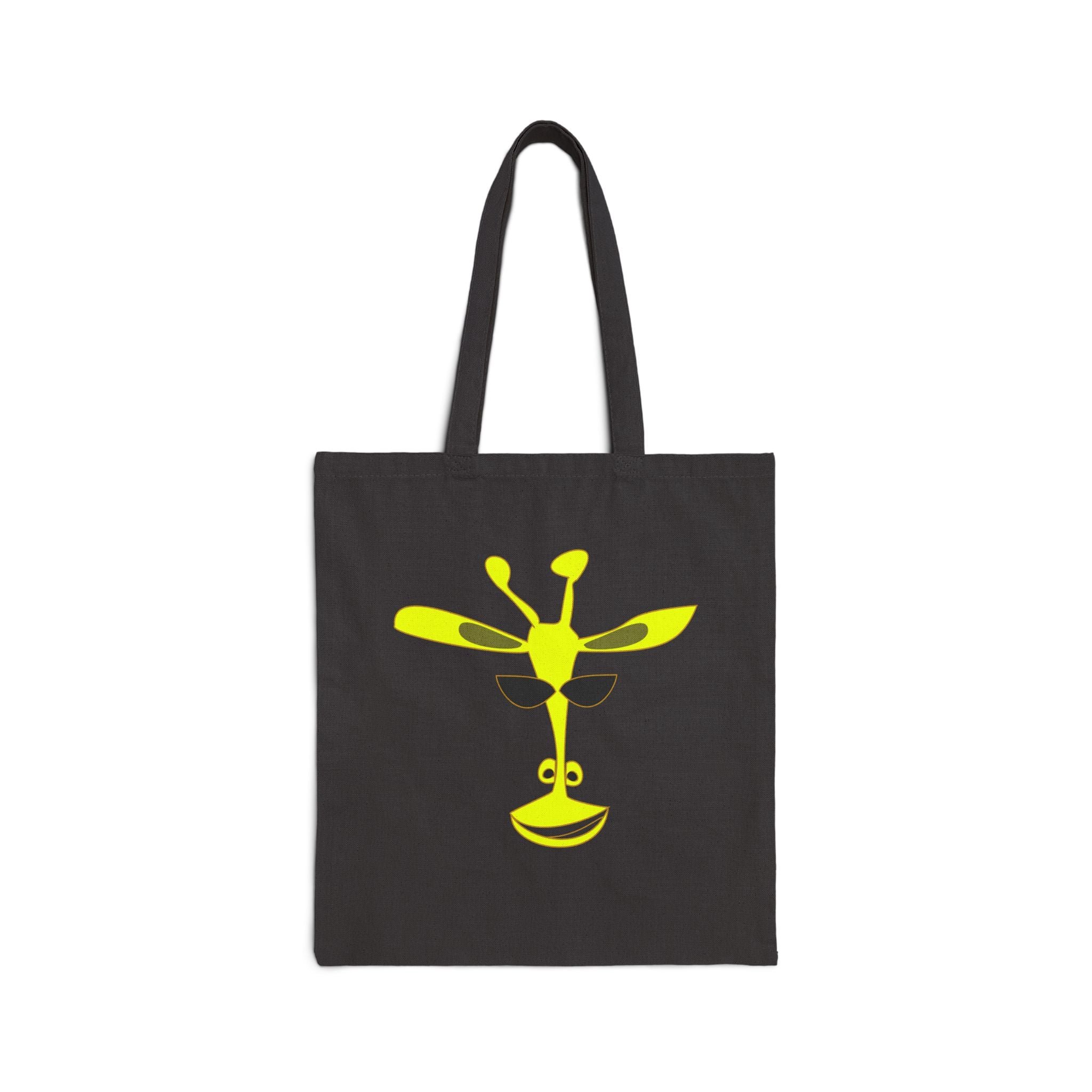 Giraffe Face Canvas Tote Bag — Cute Yellow Giraffe Eco Shopper