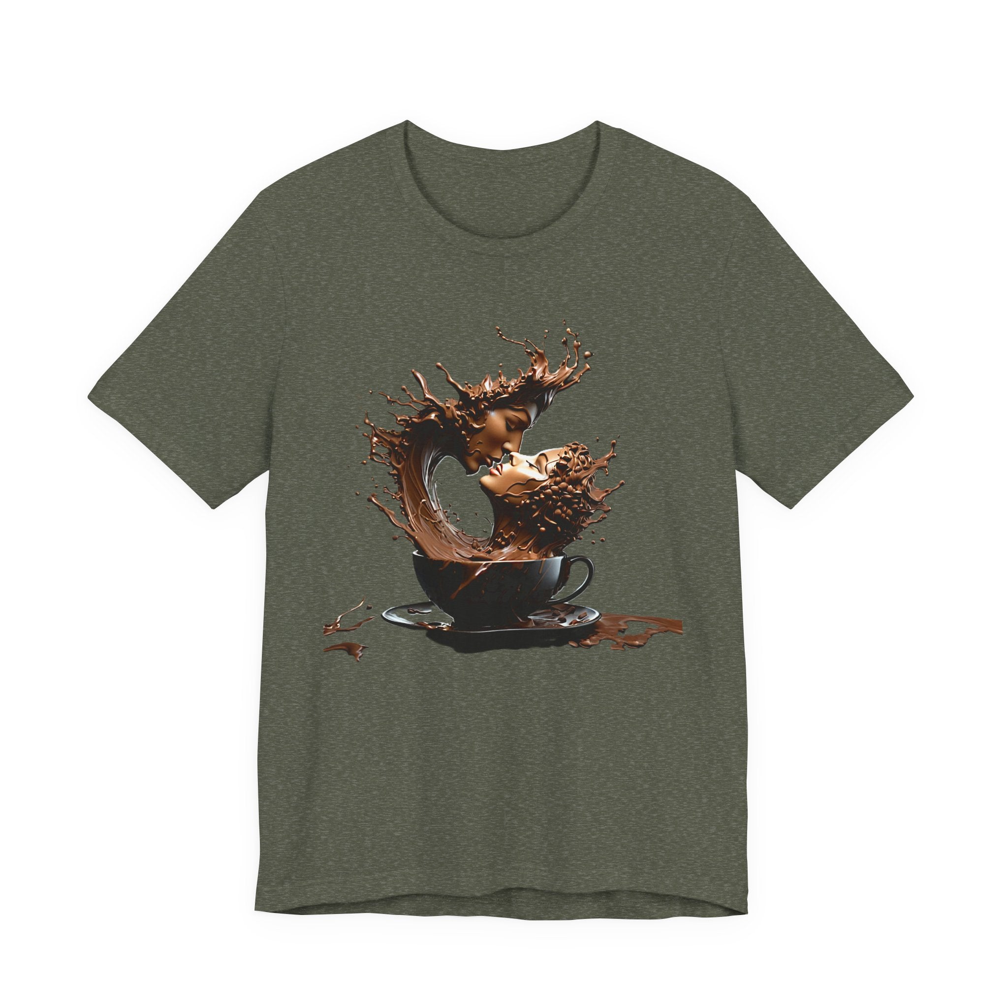 Coffee Splash Tee — Artistic Coffee Cup Wave Graphic T-Shirt
