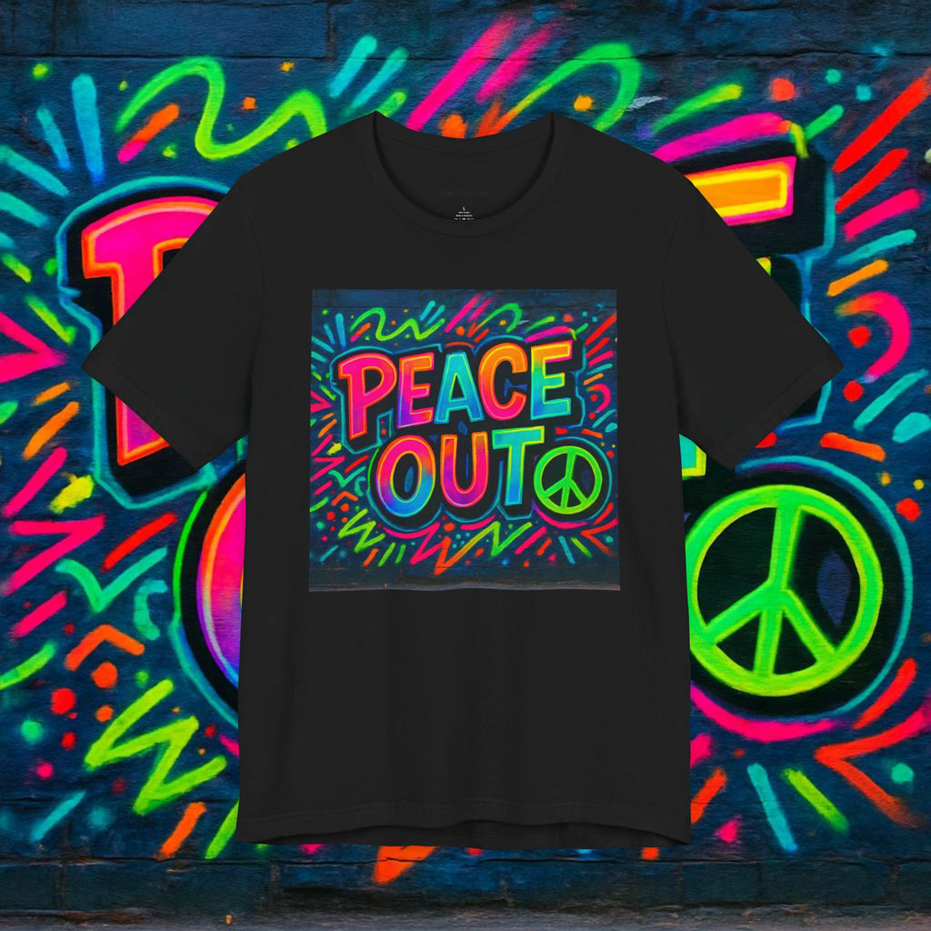 Peace Out Neon Graphic Tee