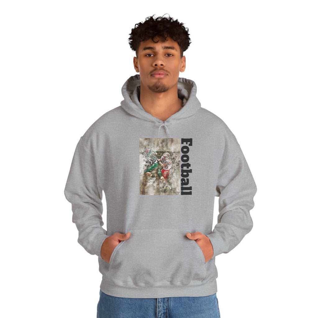 Football Vintage Player Hoodie — Retro Grunge Football Design