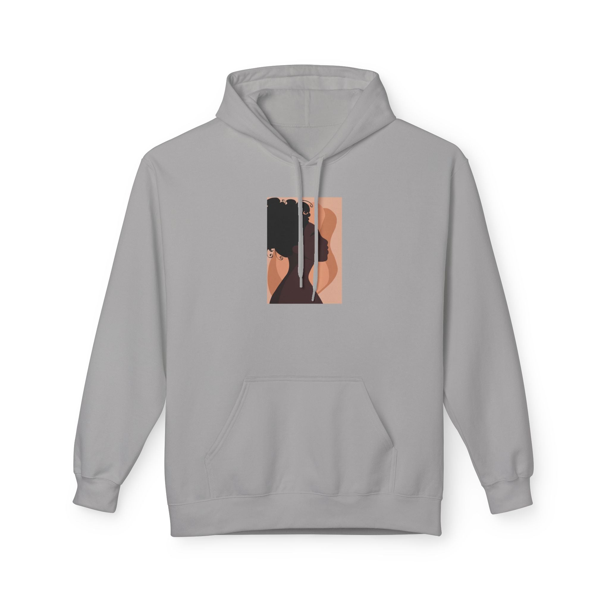 Minimalist Abstract Portrait Hoodie — Afrocentric Silhouette Graphic