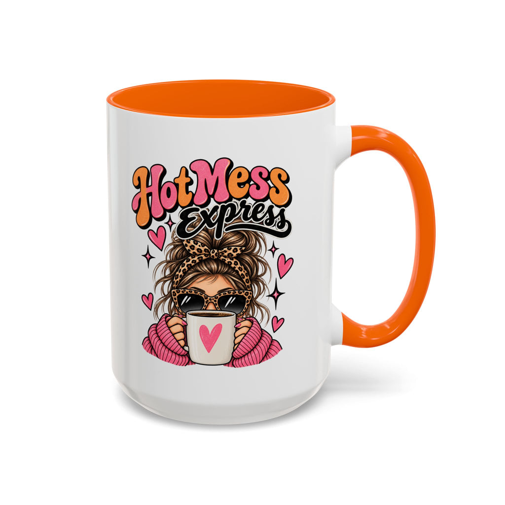 Hot Mess Express Coffee Mug — Funny Retro Girl Coffee Cup (11/15oz)