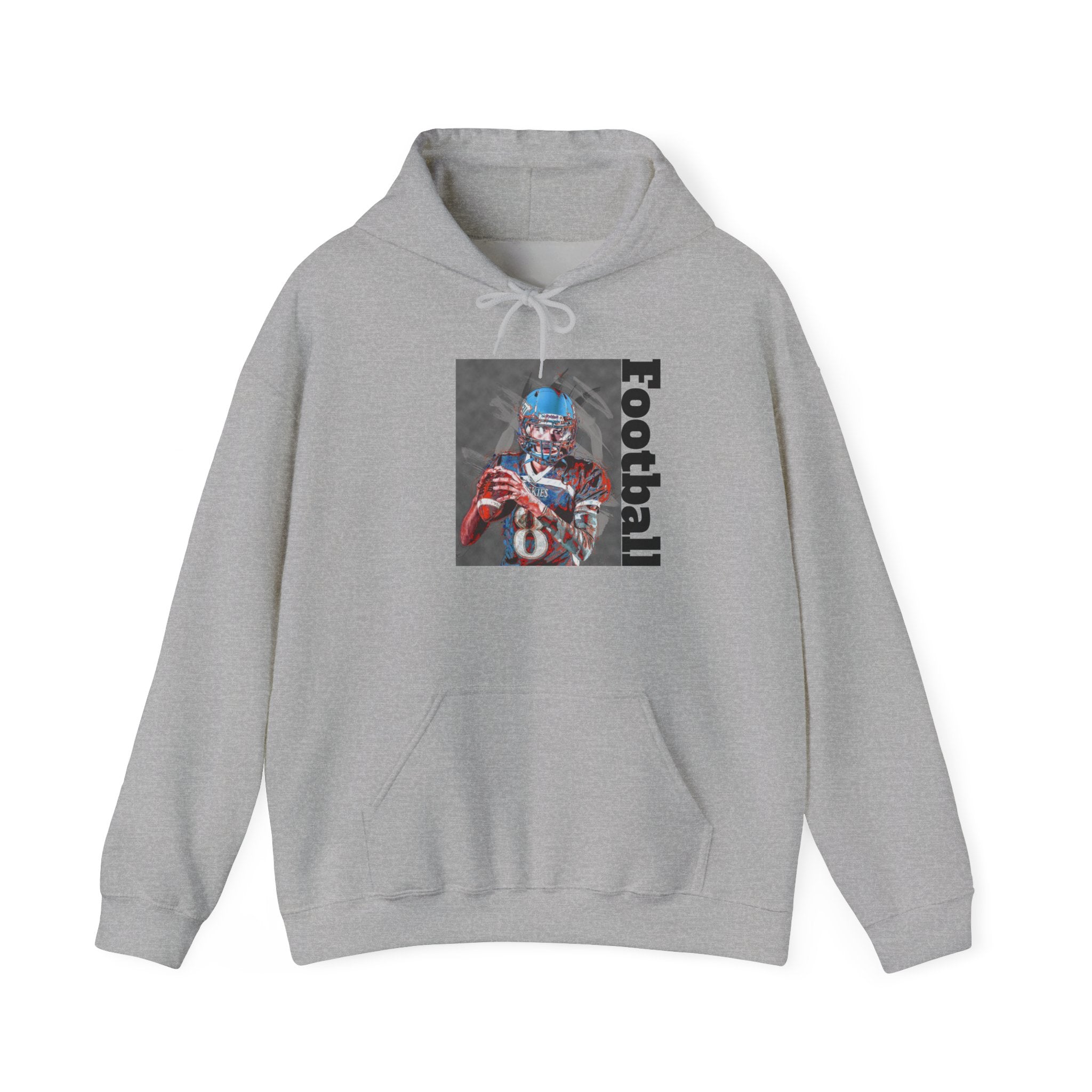 Football Skeleton Helmet Hoodie — Vintage Grunge Sports Pullover