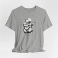 Guitar Playing Capybara Tee — Cute Acoustic Animal Graphic T-Shirt