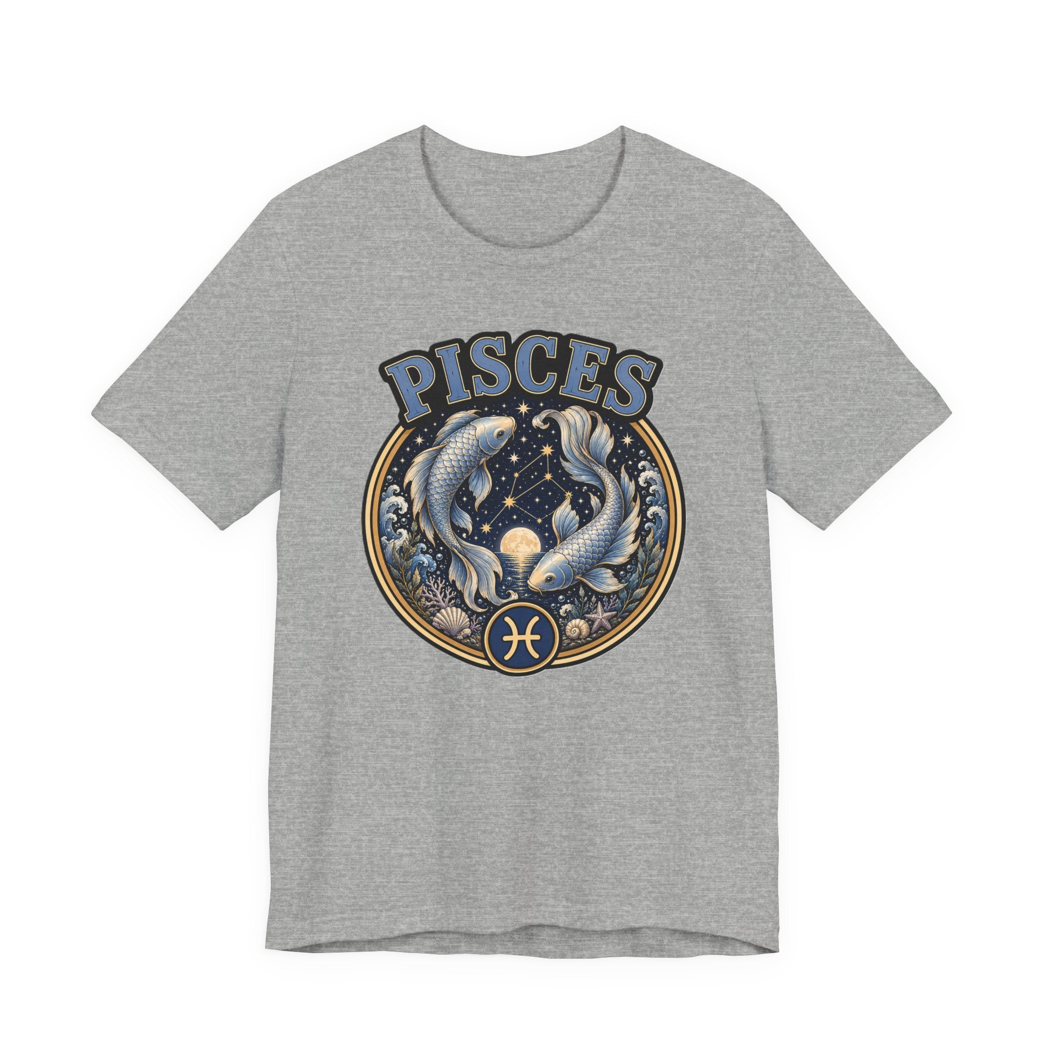 Pisces Zodiac T-Shirt — Retro Astrological Fish Tee