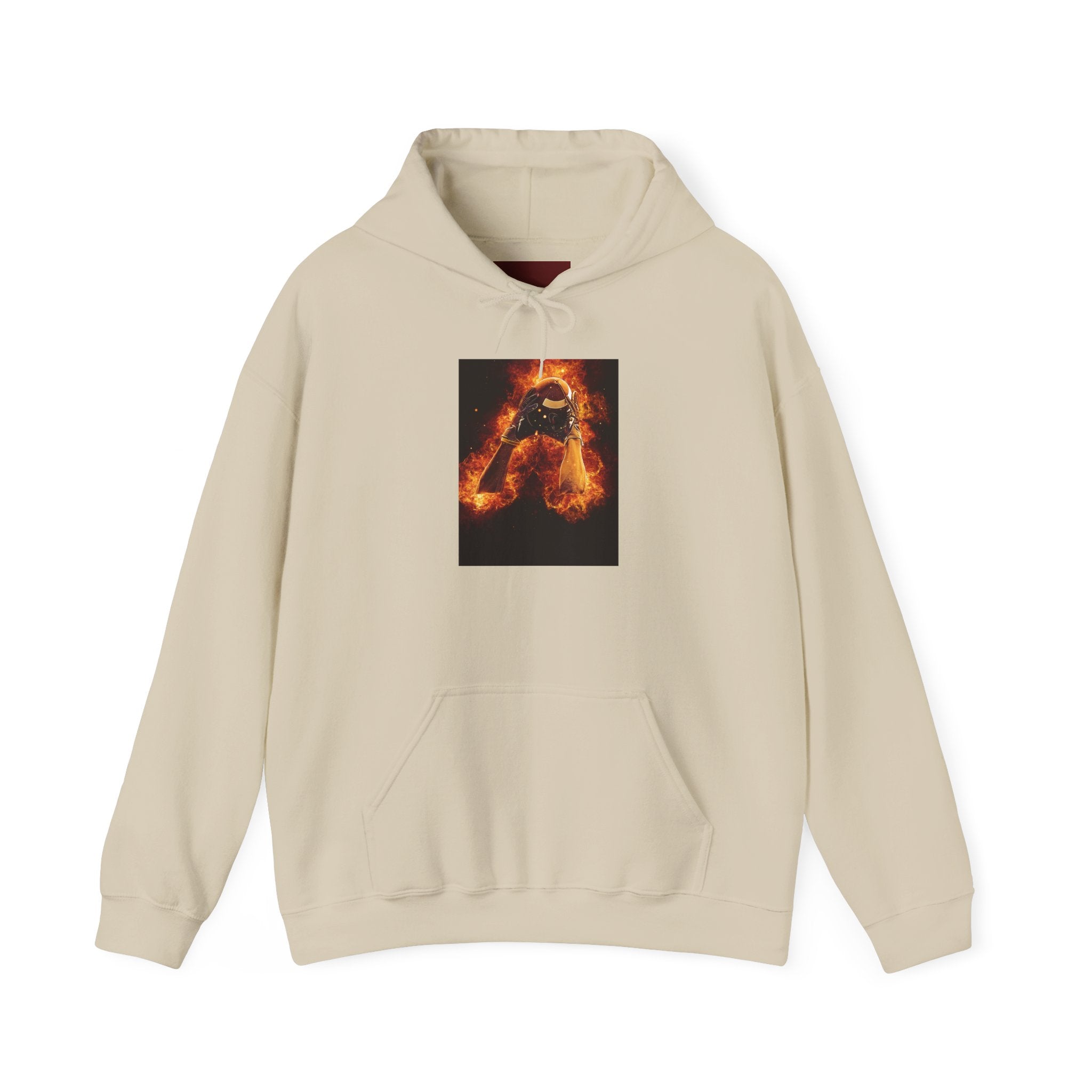 Flaming Football Hoodie — Fiery Football Pullover