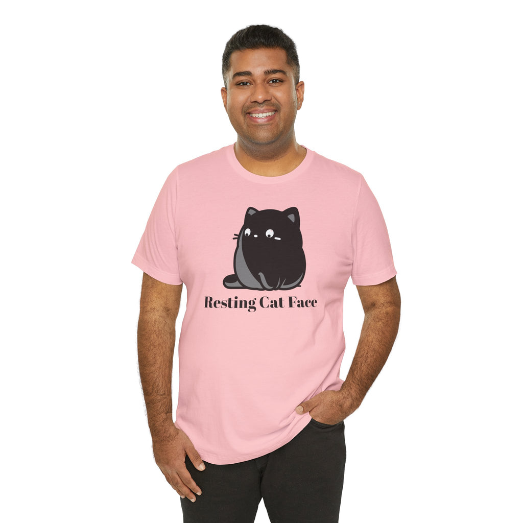 Resting Cat Face Tee – Cute Black Cat Graphic T-Shirt