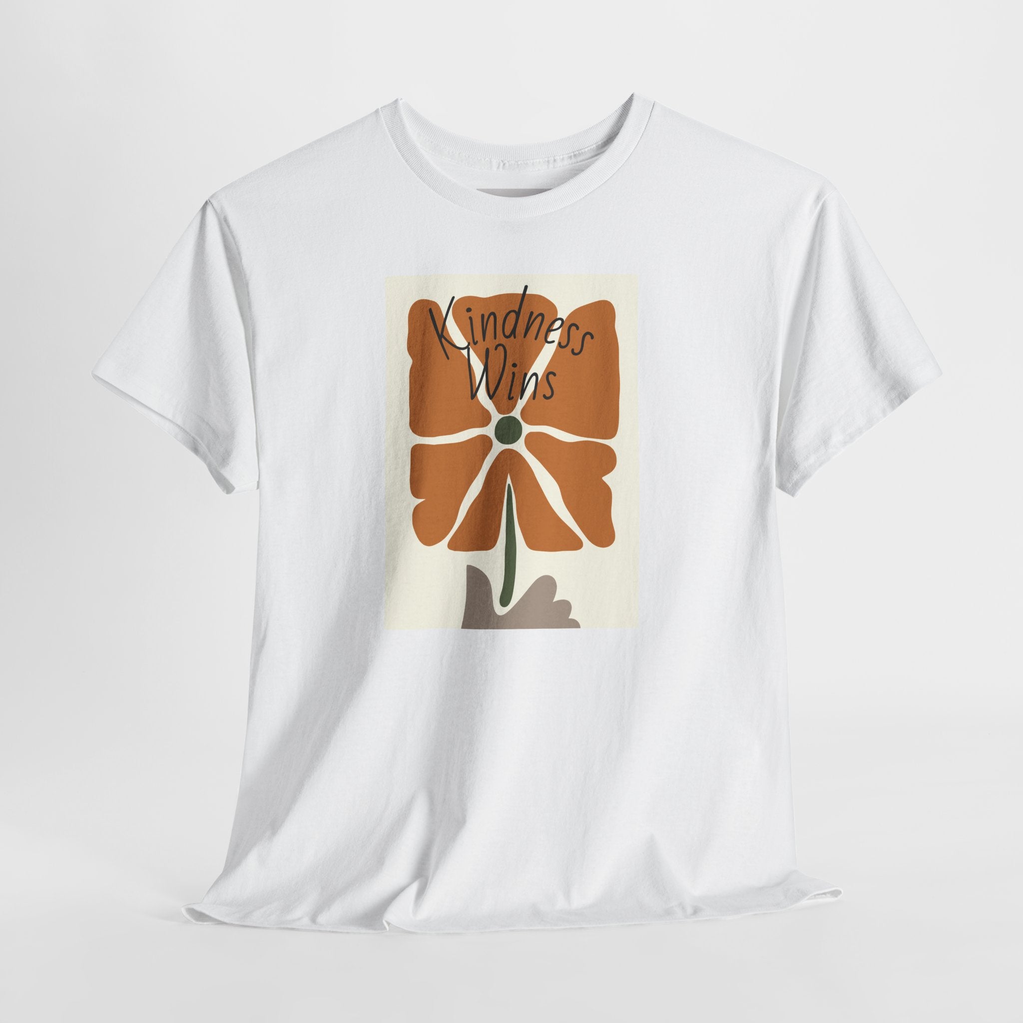 Kindness Wins T‑Shirt — Retro Floral Graphic Tee