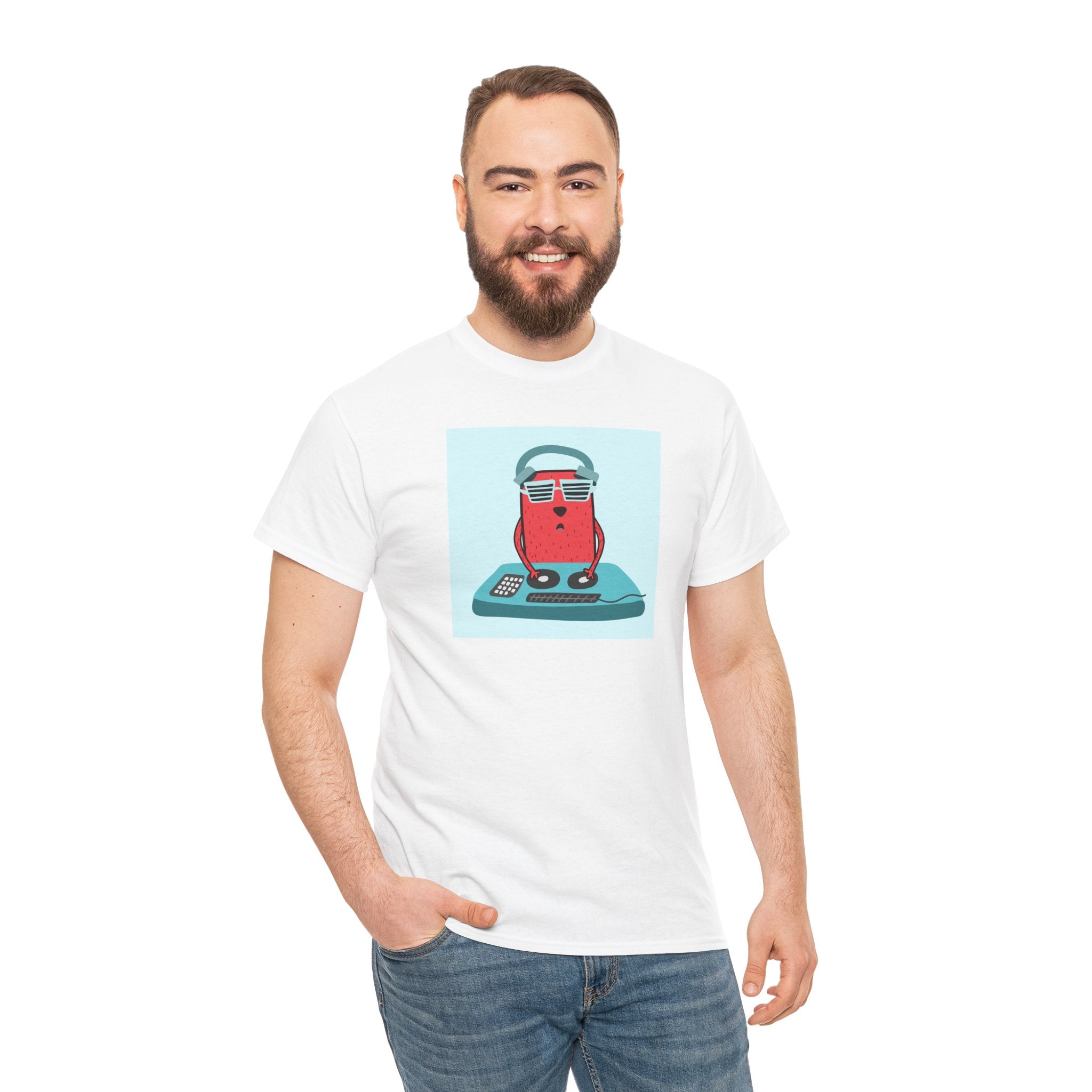 Retro Gamer Cat T-Shirt — Cute Cat with Headphones & Game Controller Tee