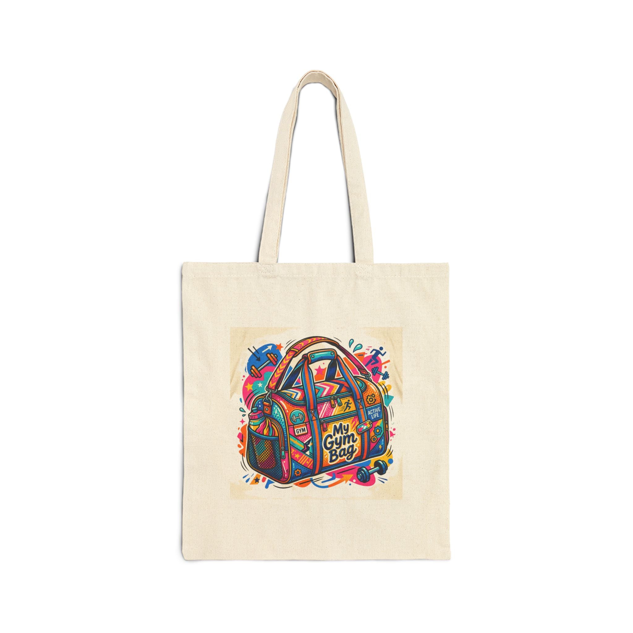 Colorful Gear Bag Illustration tote bag | Canvas Tote, Travel Duffle Artwork