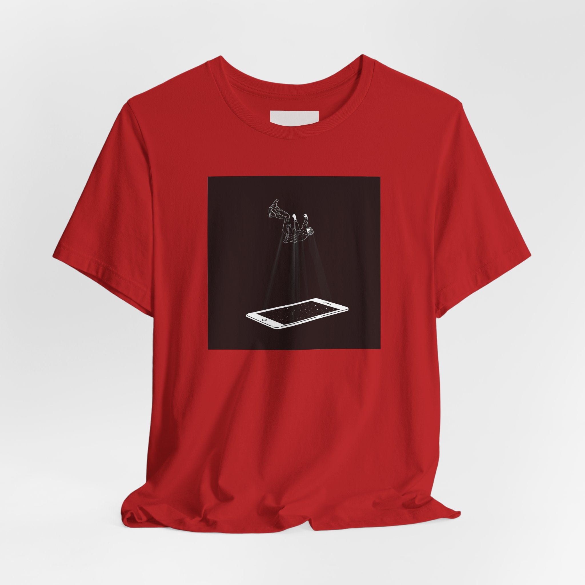 T-Shirt — Minimalist Phone Abduction Illustration Tee