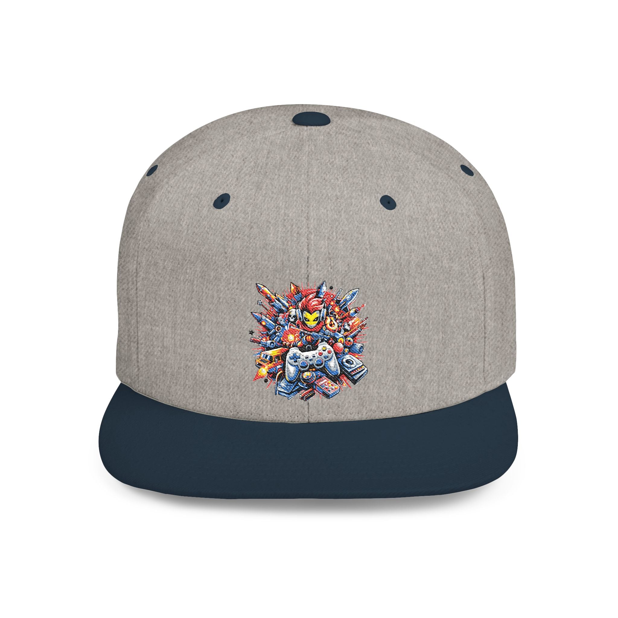 Snapback Hat — Colorful Abstract Burst Design
