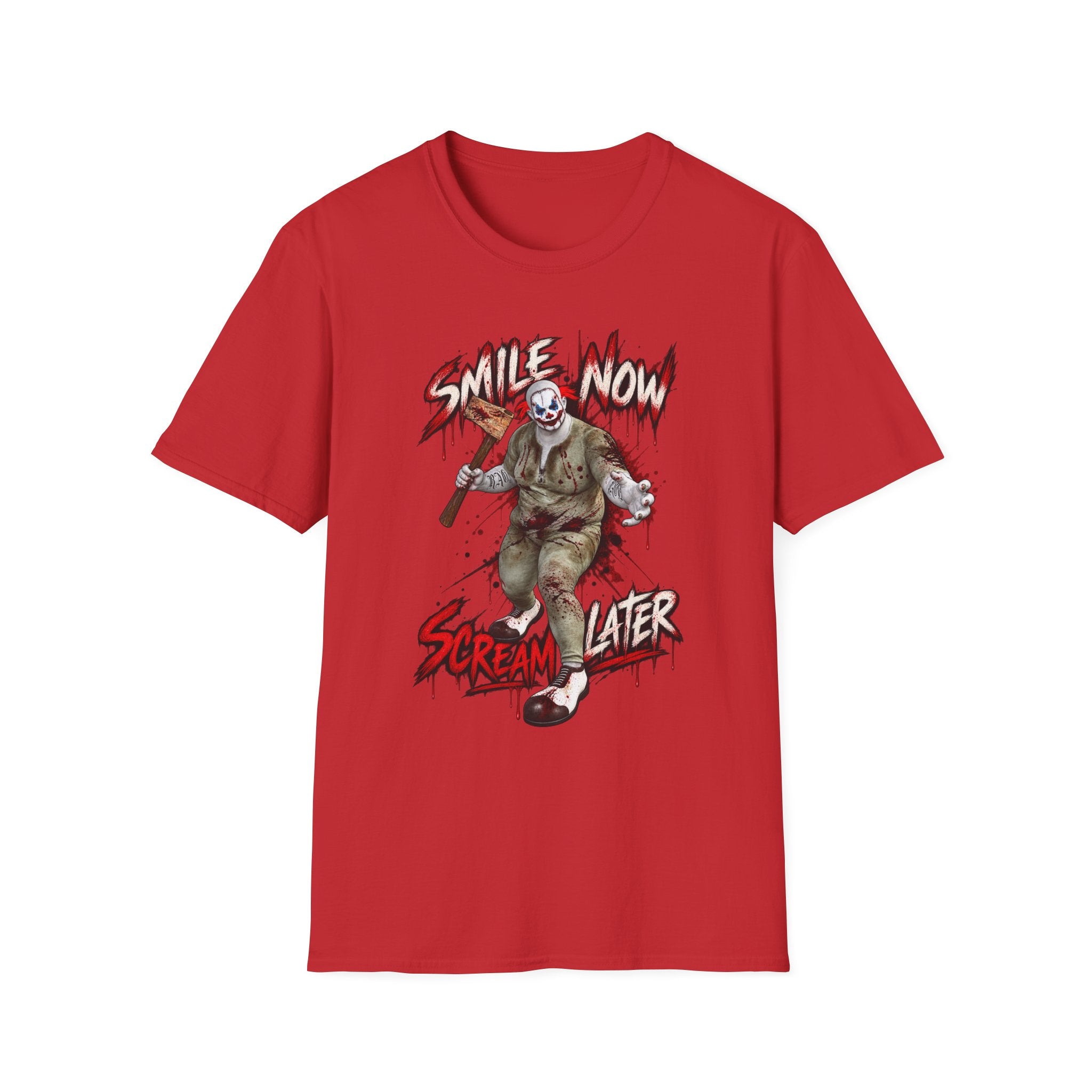 Smiles Now Scream Later T-Shirt — Creepy Clown Horror Graphic Tee
