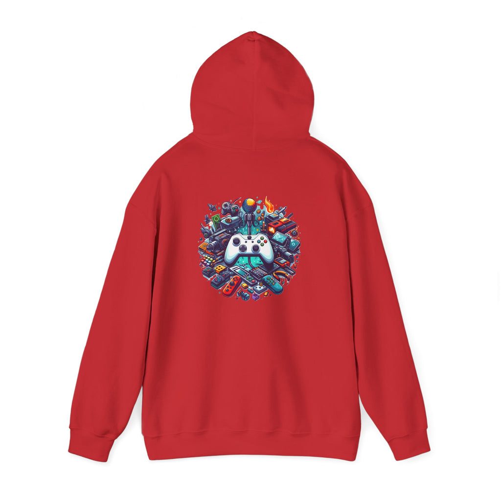 Gamer Gear Hoodie — Retro Controller & Console Icons Graphic