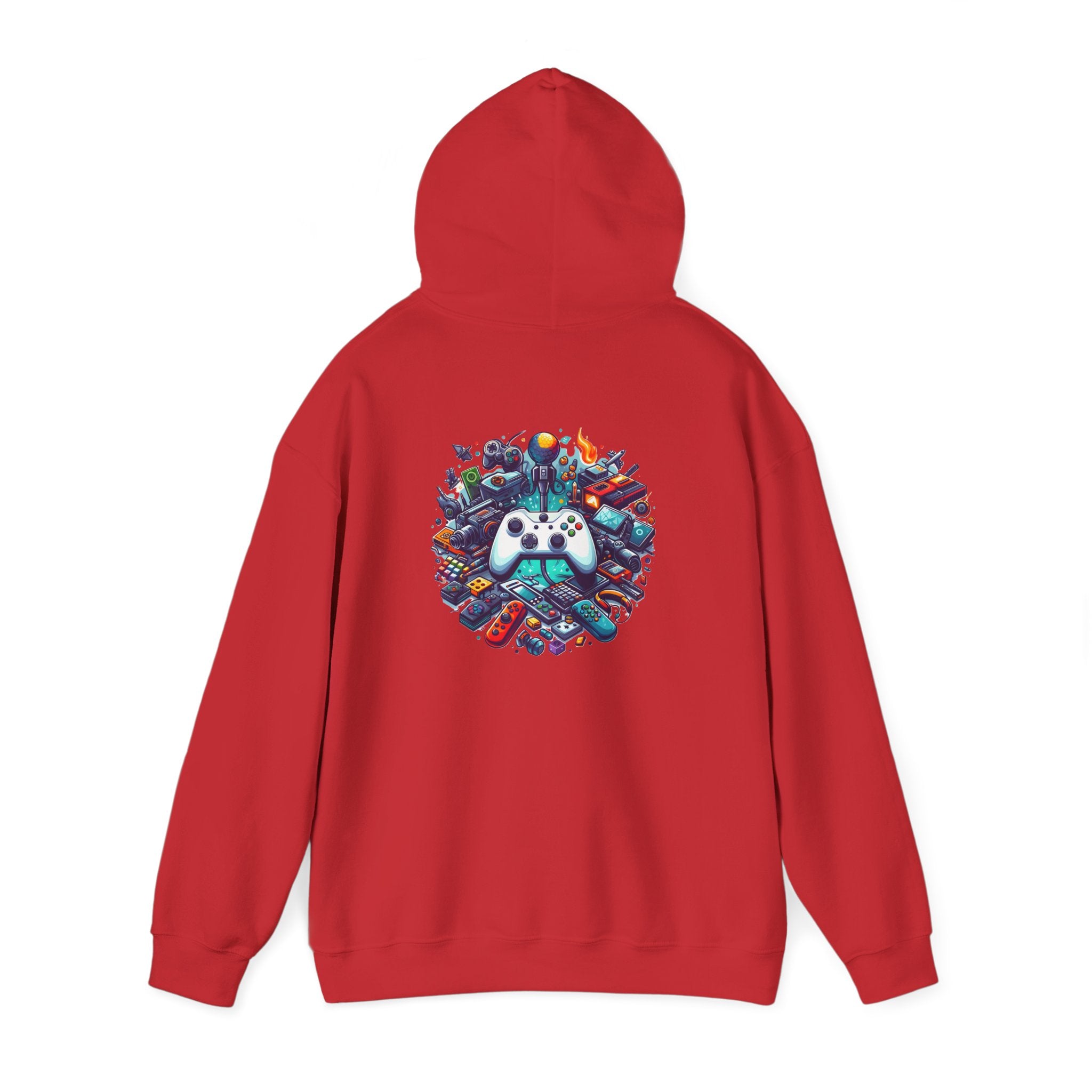 Gamer Gear Hoodie — Retro Controller & Console Icons Graphic