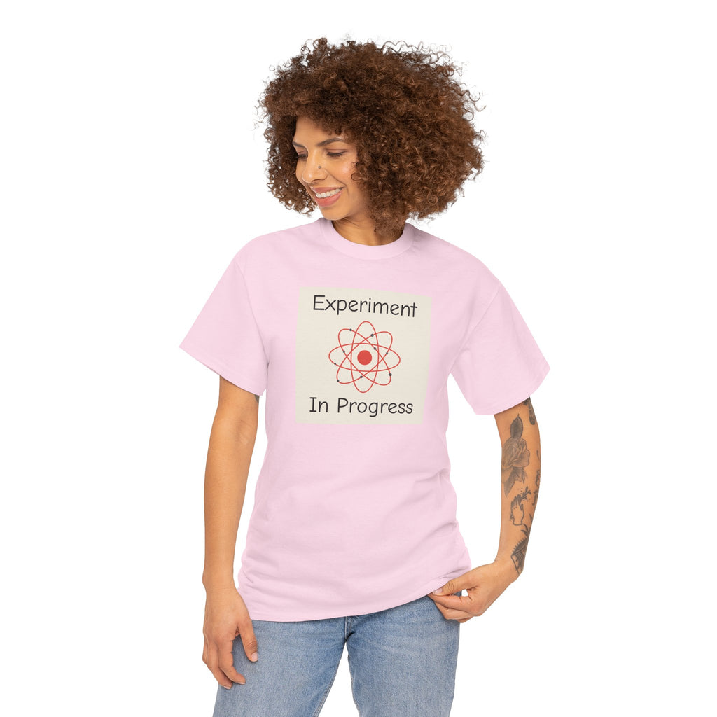 Science Graphic Tee - "Experiment In Progress" Retro Atom Design