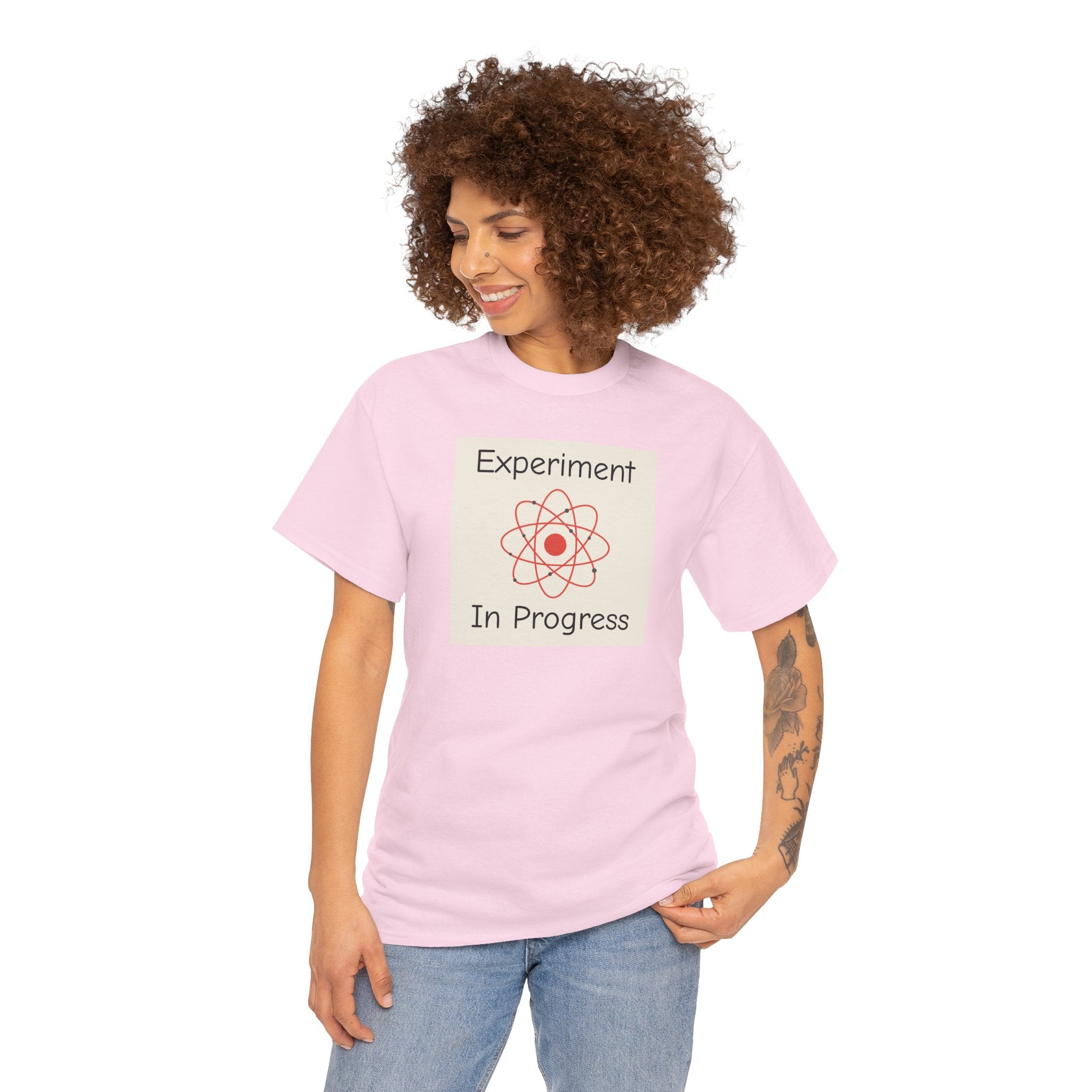 Science Graphic Tee - "Experiment In Progress" Retro Atom Design