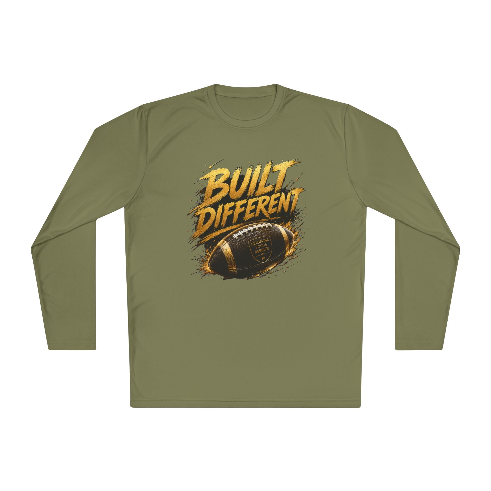 Built Different Football Long Sleeve Tee — Athletic Sports Fan Shirt