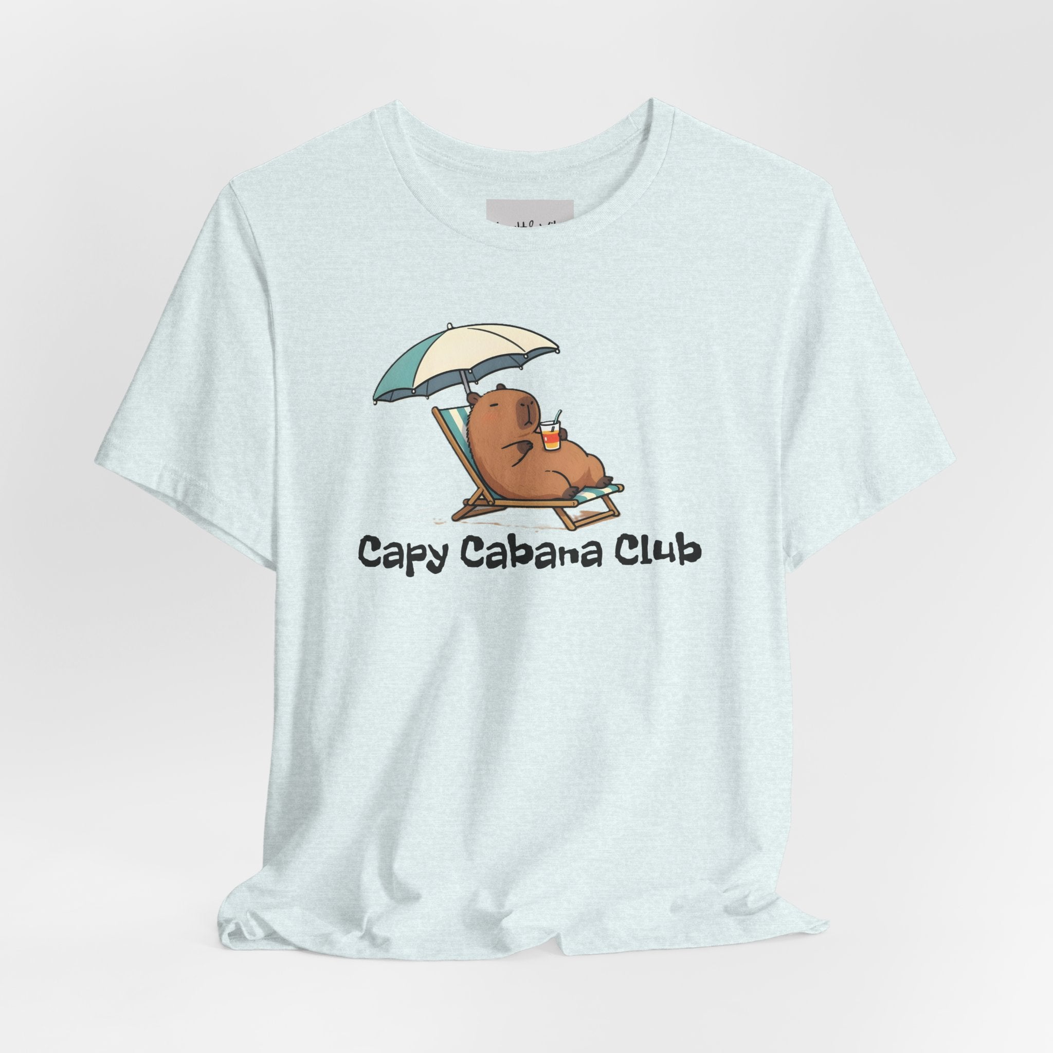 Capy Cabana Club T-Shirt — Cute Capybara Beach Tee