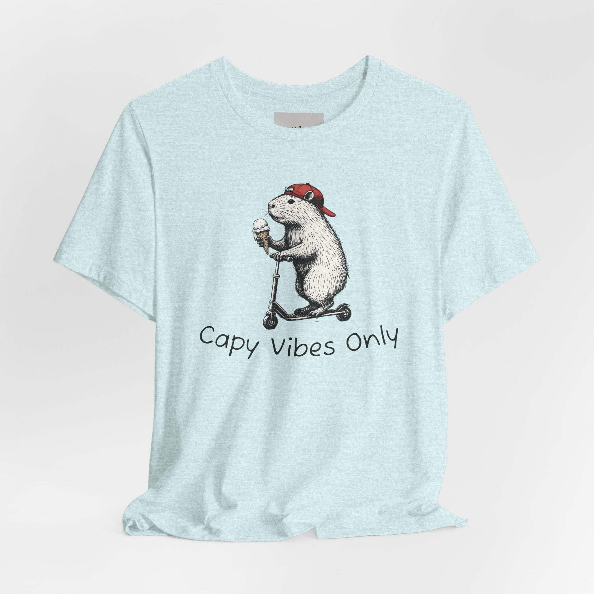 Capy Vibes Only T-Shirt — Cute Capybara Scooter Graphic Tee