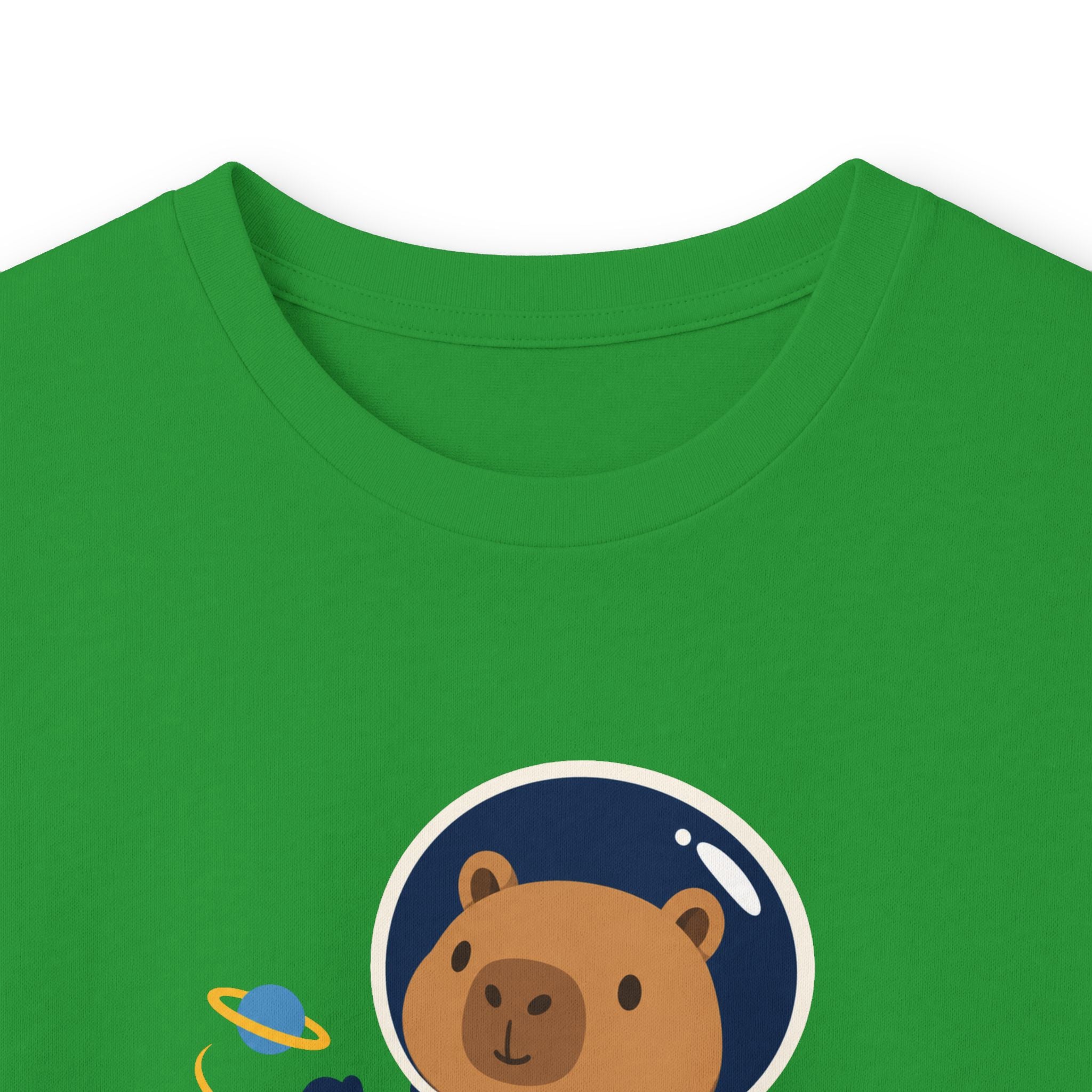 Astronaut Capybara Long Sleeve Tee — Cute Space Explorer Kids' Shirt