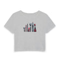 Makeup Brushes & Lipstick Graphic Baby Tee — Cosmetic Lover Crop Top